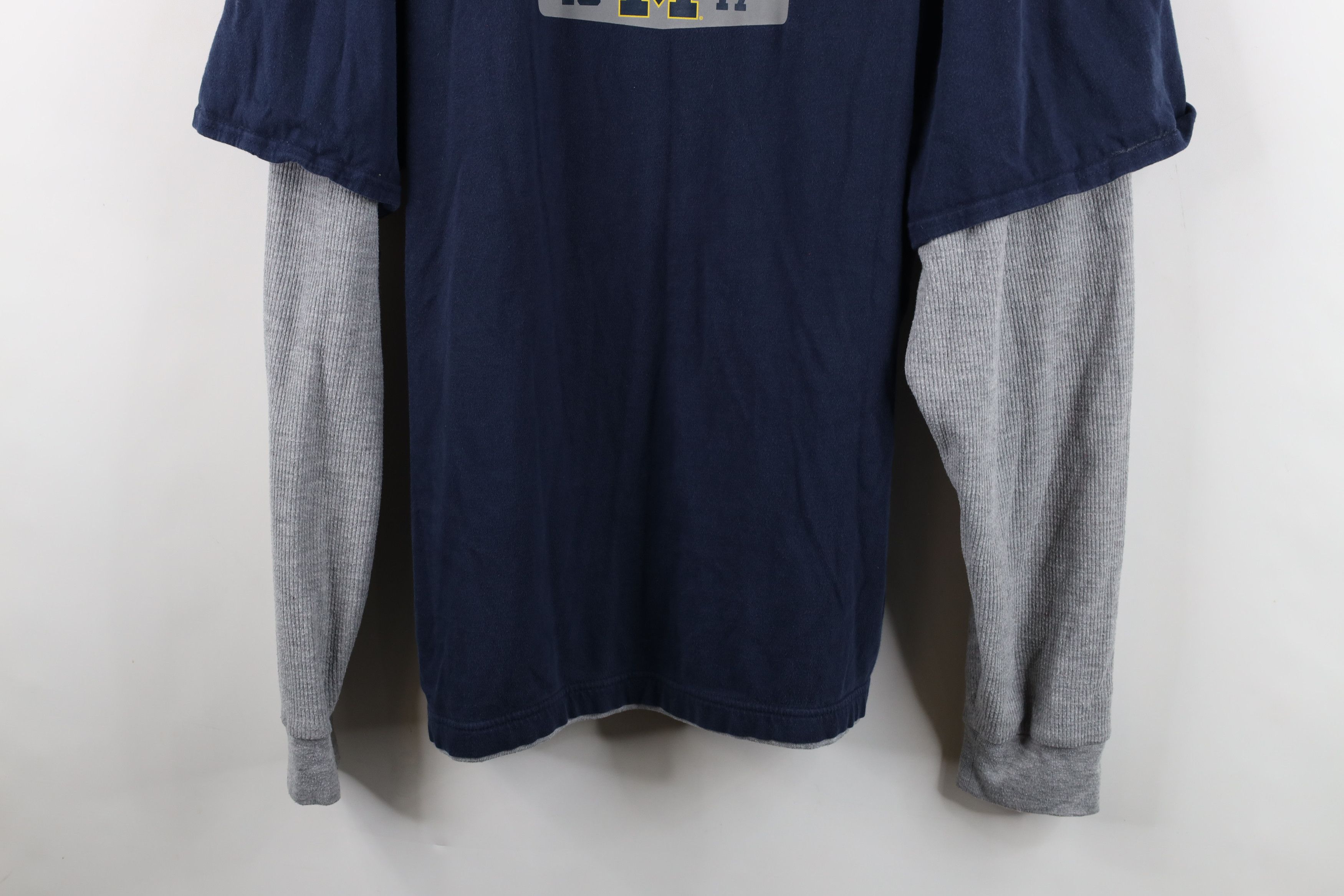 Vintage Vintage University of Michigan Layered Long Sleeve T-Shirt Size US XXL / EU 58 / 5 - 3 Thumbnail