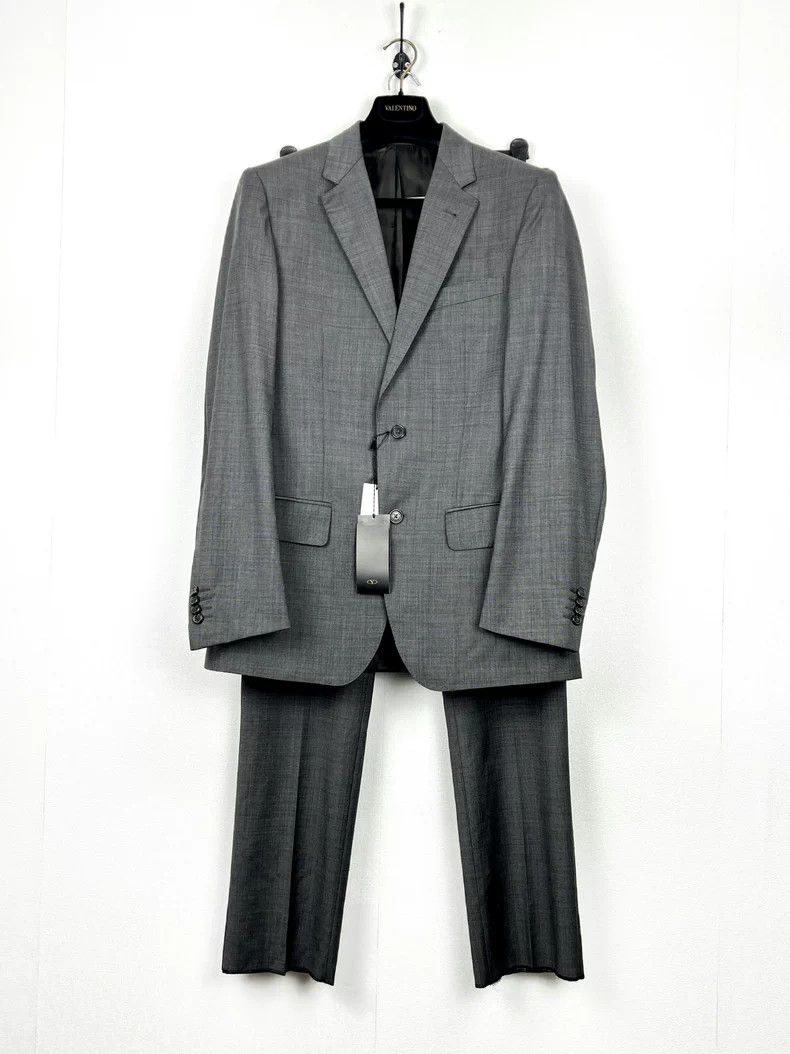 Valentino Valentino Men's Gray Wool Suit Size US XL / EU 56 / 4 - 1 Thumbnail