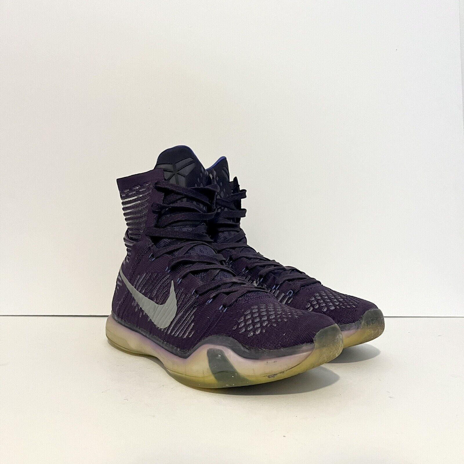 Nike 2014 Nike Kobe 10 X Elite High Team Pack Purple Ink Sz 10 Size US 10 / EU 43 - 3 Thumbnail