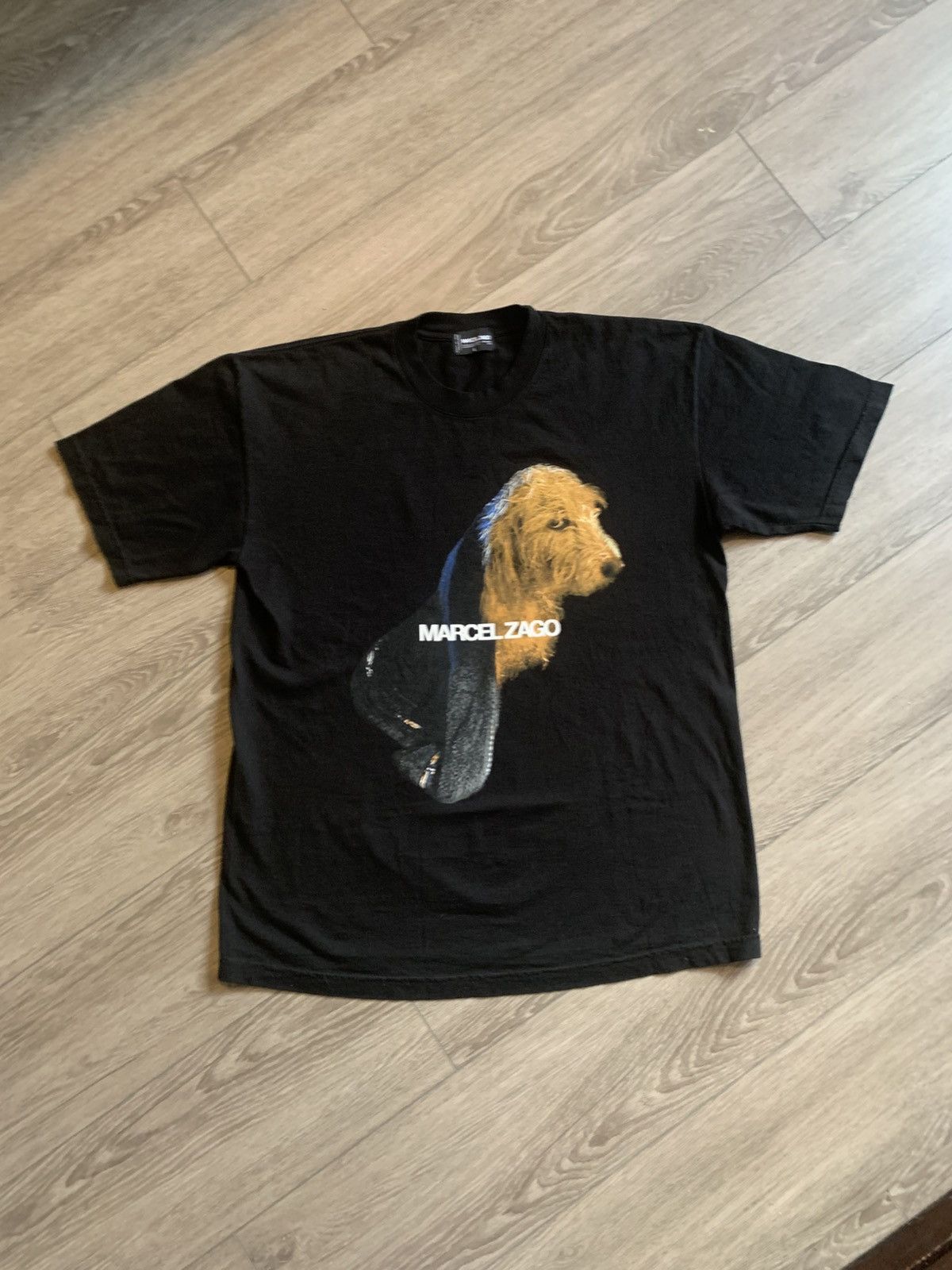 Marcel Zago 2023 Dog Under Blanket Tee Shirt Black