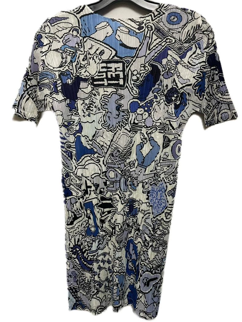 Issey Miyake Issey Miyake Blue graffiti top Size L / US 10 / IT 46 - 6 Thumbnail