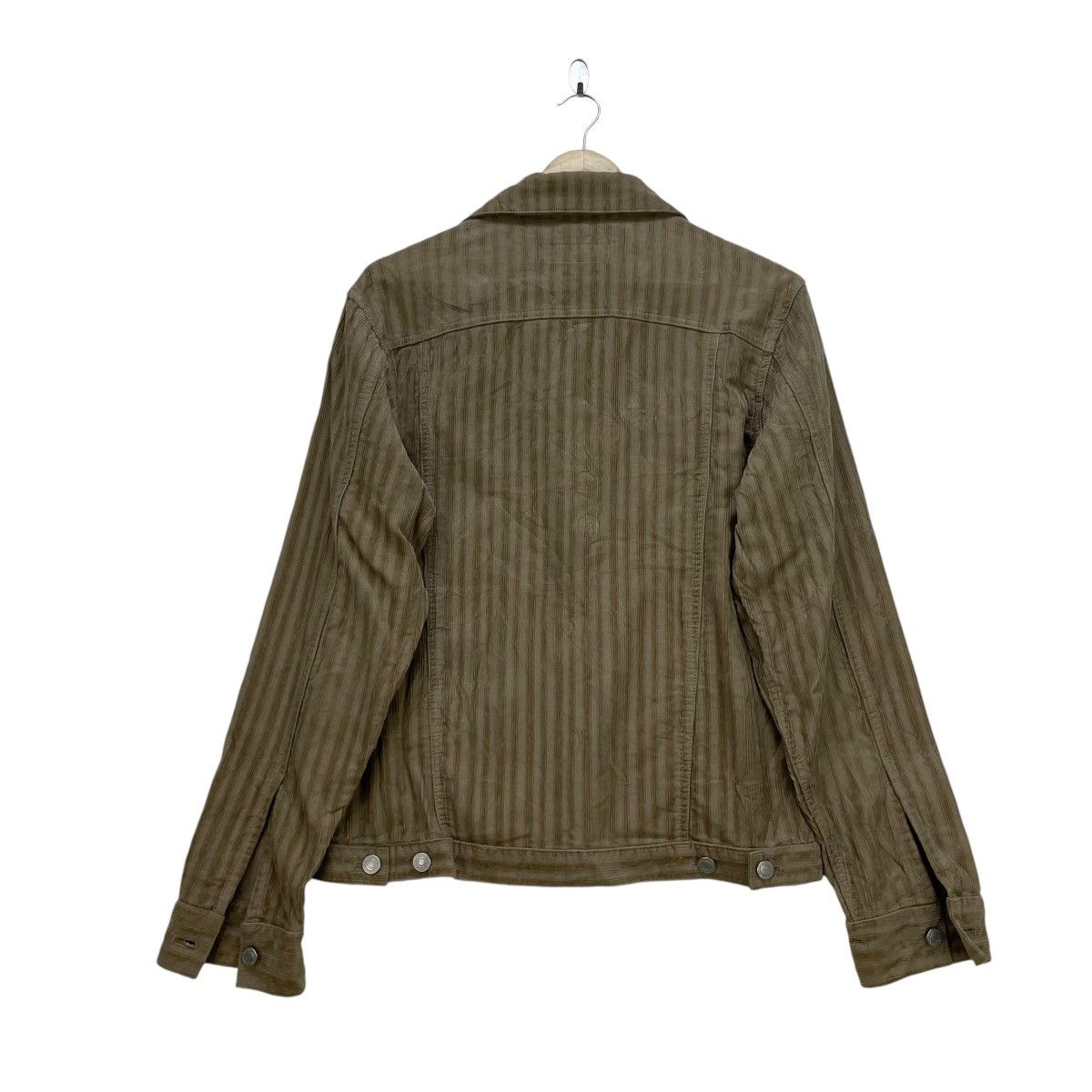 Japanese Brand × Toyo Enterprises × Vintage Japanese Brand Its On Stripe Trucker Jacket Size US M / EU 48-50 / 2 - 2 Thumbnail