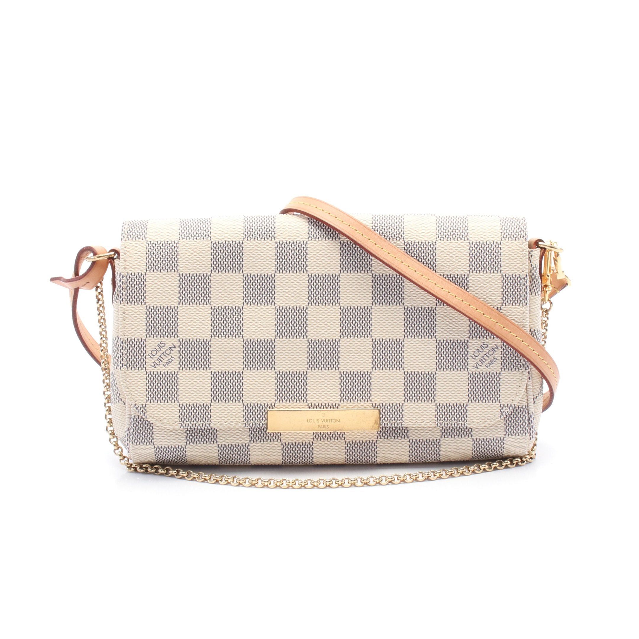 Louis Vuitton Louis Vuitton Favorite Pm Damier Azur Chain Handbag Leather White Size ONE SIZE - 1 Thumbnail