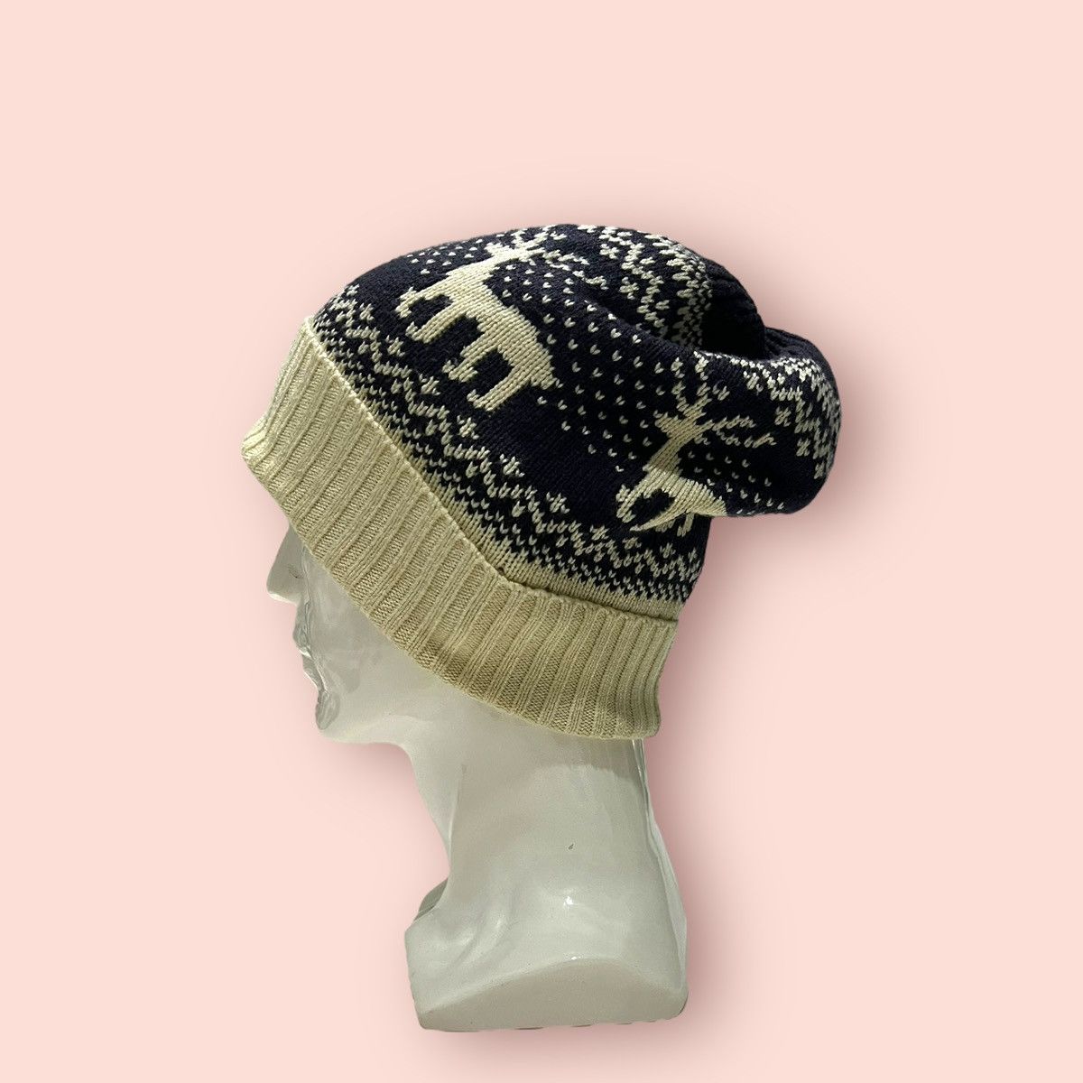 Japanese Brand × Jun Takahashi × Uniqlo VINTAGE UNIQLO DEERS KNITTED CUFFS BEANIE Size ONE SIZE - 6 Thumbnail
