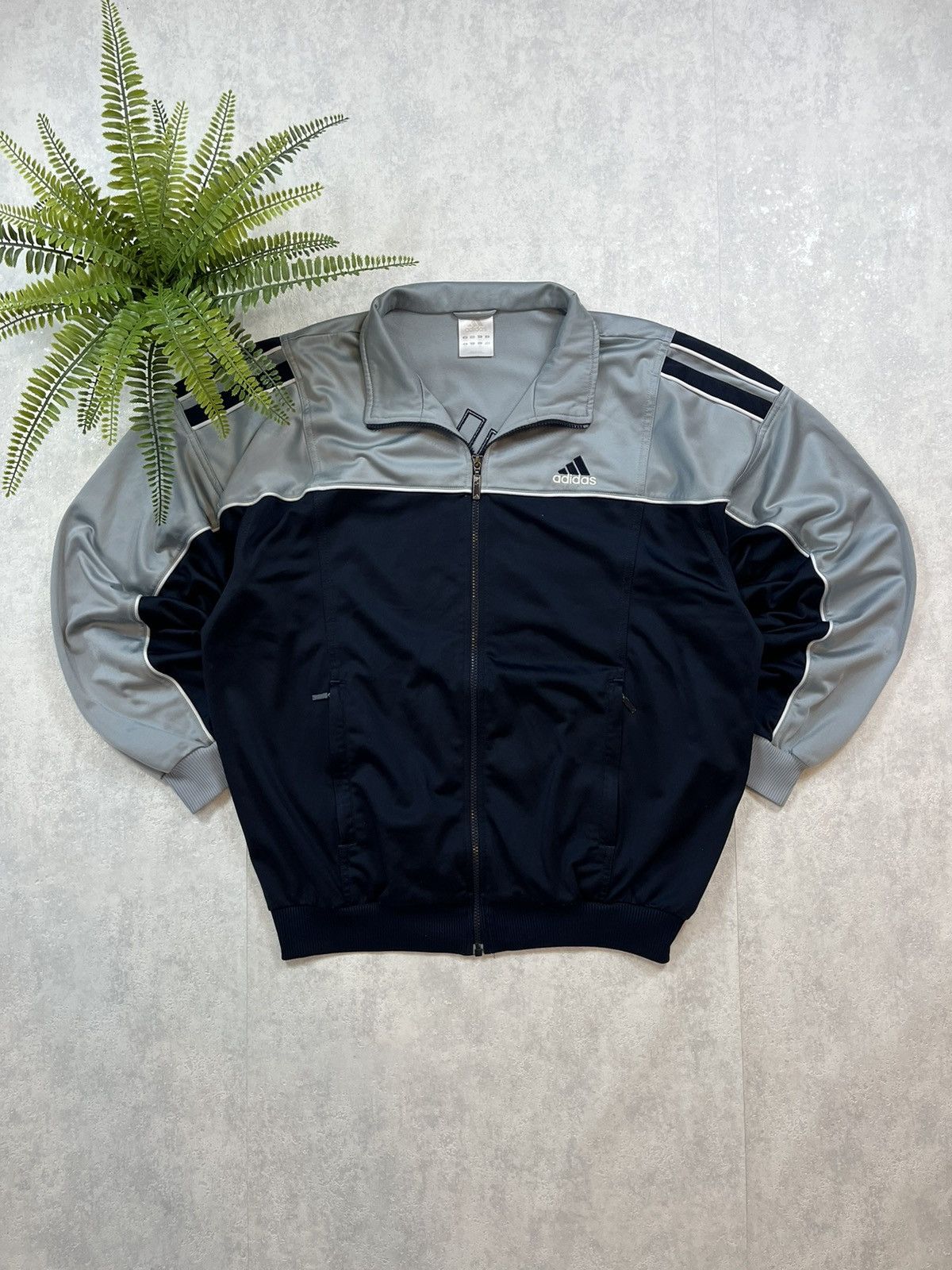 Adidas × Vintage 90's ADIDAS RETRO BIG BACK LOGO TRACK JACKET Y2K Size US XL / EU 56 / 4 - 1 Thumbnail