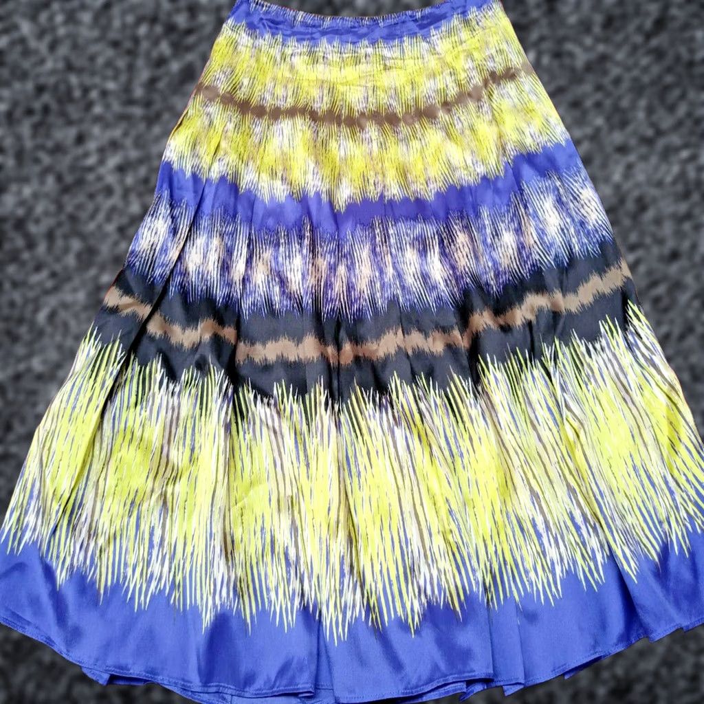 Jones New York Jones New York Collection Women's 10P Pleated Midi Skirt A-Line Multicolor Casual Size 32" / US 10 / IT 46 - 1 Thumbnail