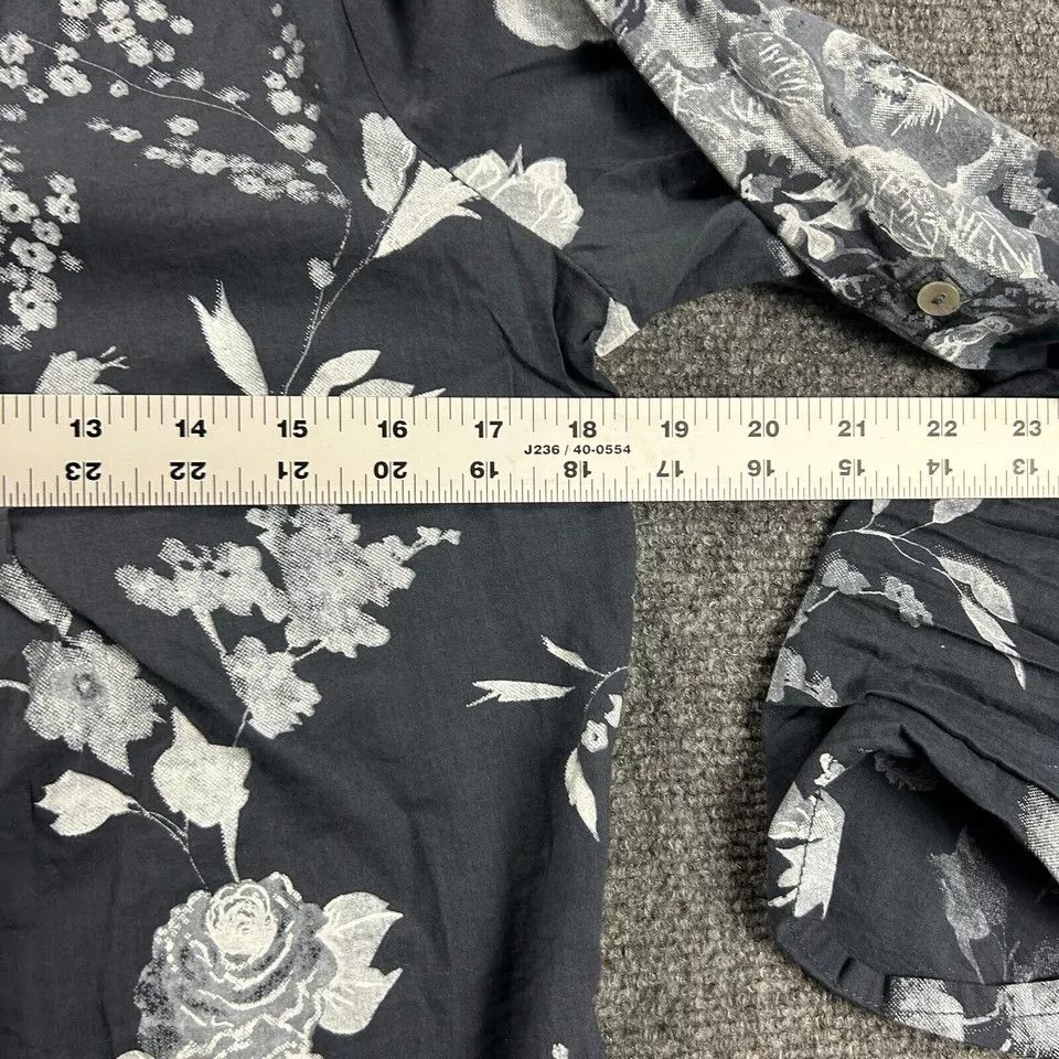 Other Soft Surroundings Blouse Womens Small Floral Henley Cotton Size S / US 4 / IT 40 - 4 Thumbnail