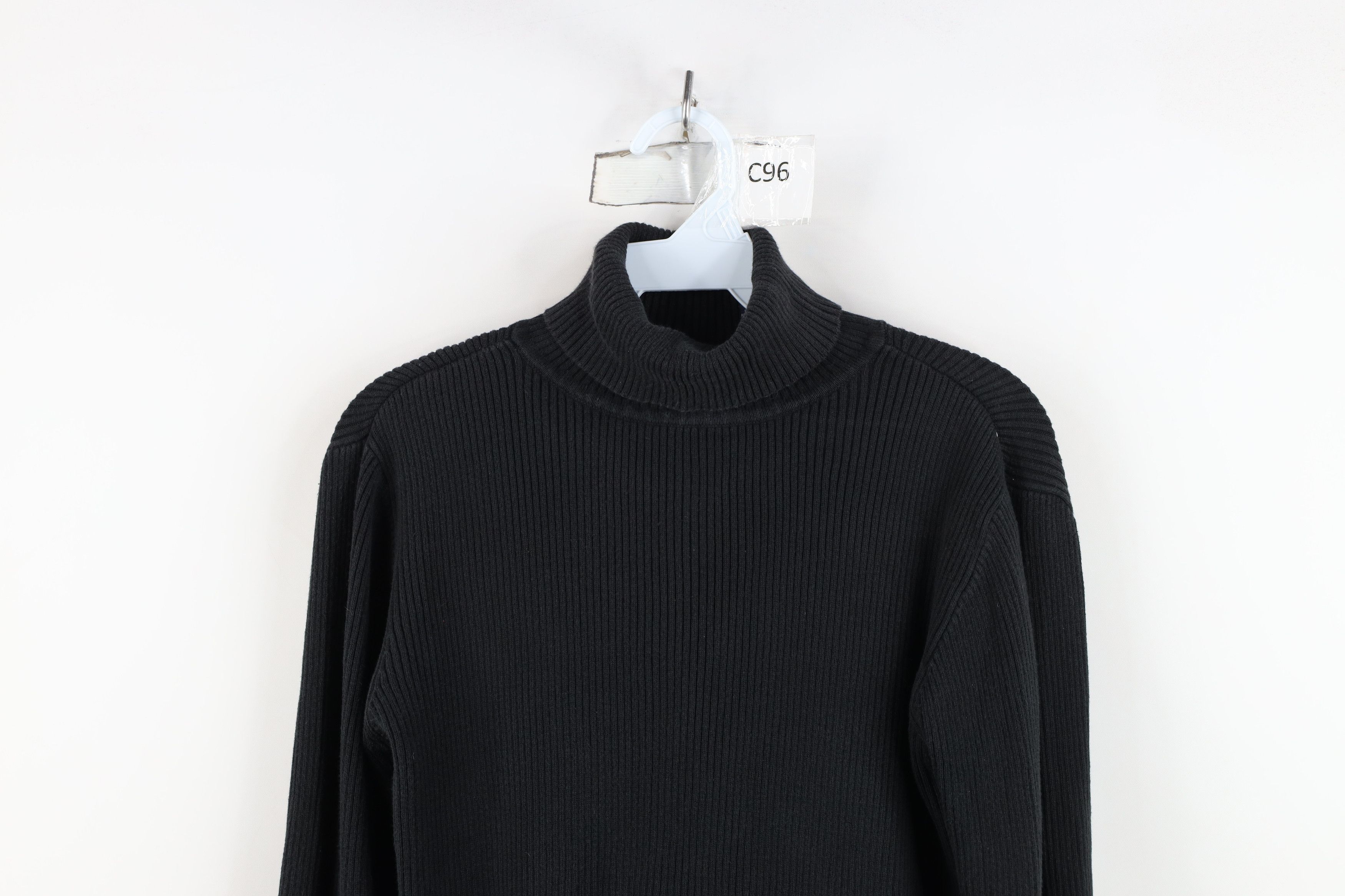 Gap Vintage 90s Gap Blank Ribbed Knit Turtleneck Sweater Black Size M / US 6-8 / IT 42-44 - 2 Thumbnail