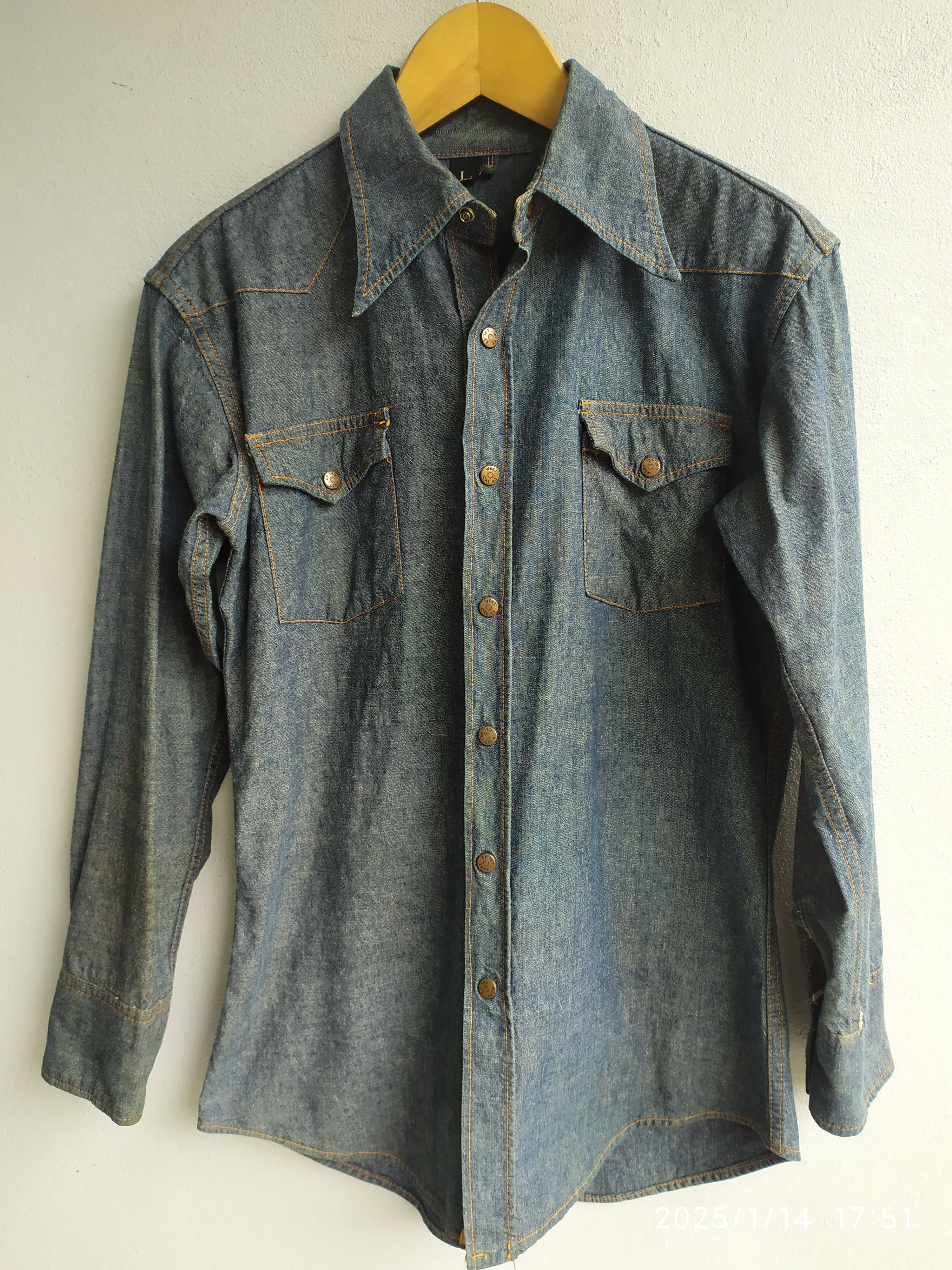 If Six Was Nine × Japanese Brand × Le Grande Bleu (L.G.B.) Vintage Japanese west cal Denim Lgb shirt Size US L / EU 52-54 / 3 - 1 Thumbnail