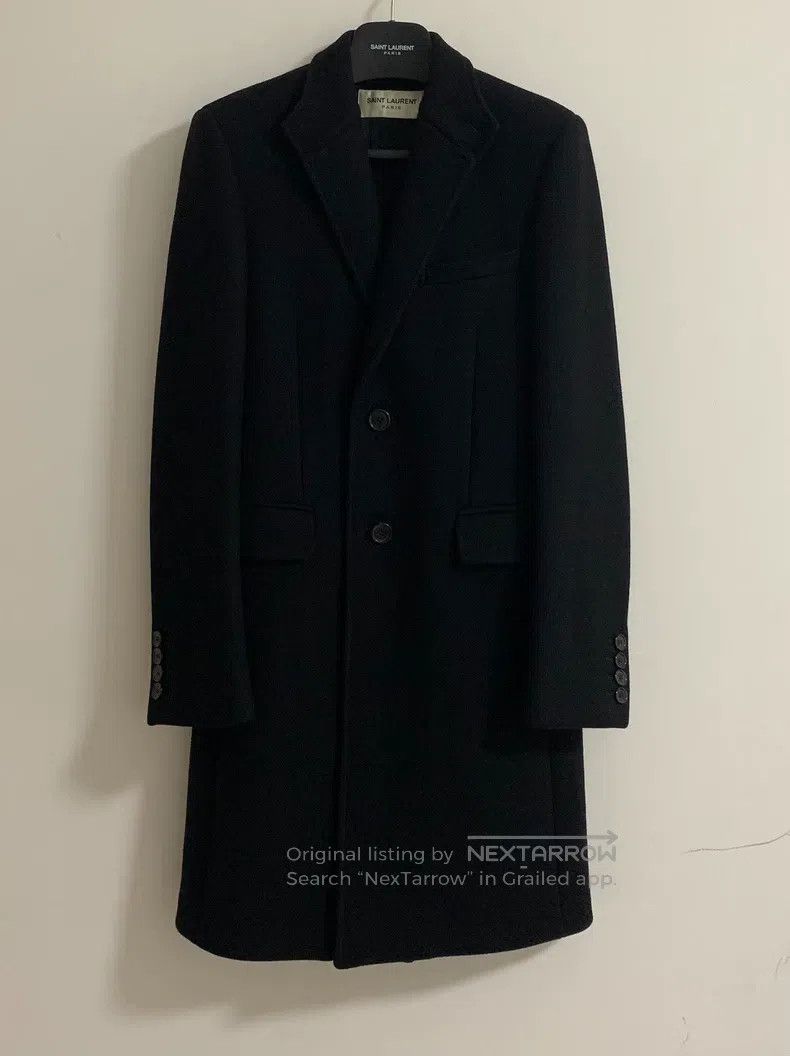 Saint Laurent Paris Saint Laurent Paris Black Lamb Leather Chesterfield Coat Size US S / EU 44-46 / 1 - 1 Thumbnail