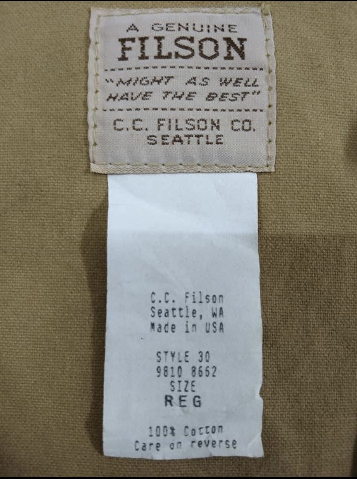 Filson RARE🔥OG Filson 🇺🇸 Tin Cloth Game Bag Waxed Vest Size ONE SIZE - 11 Thumbnail