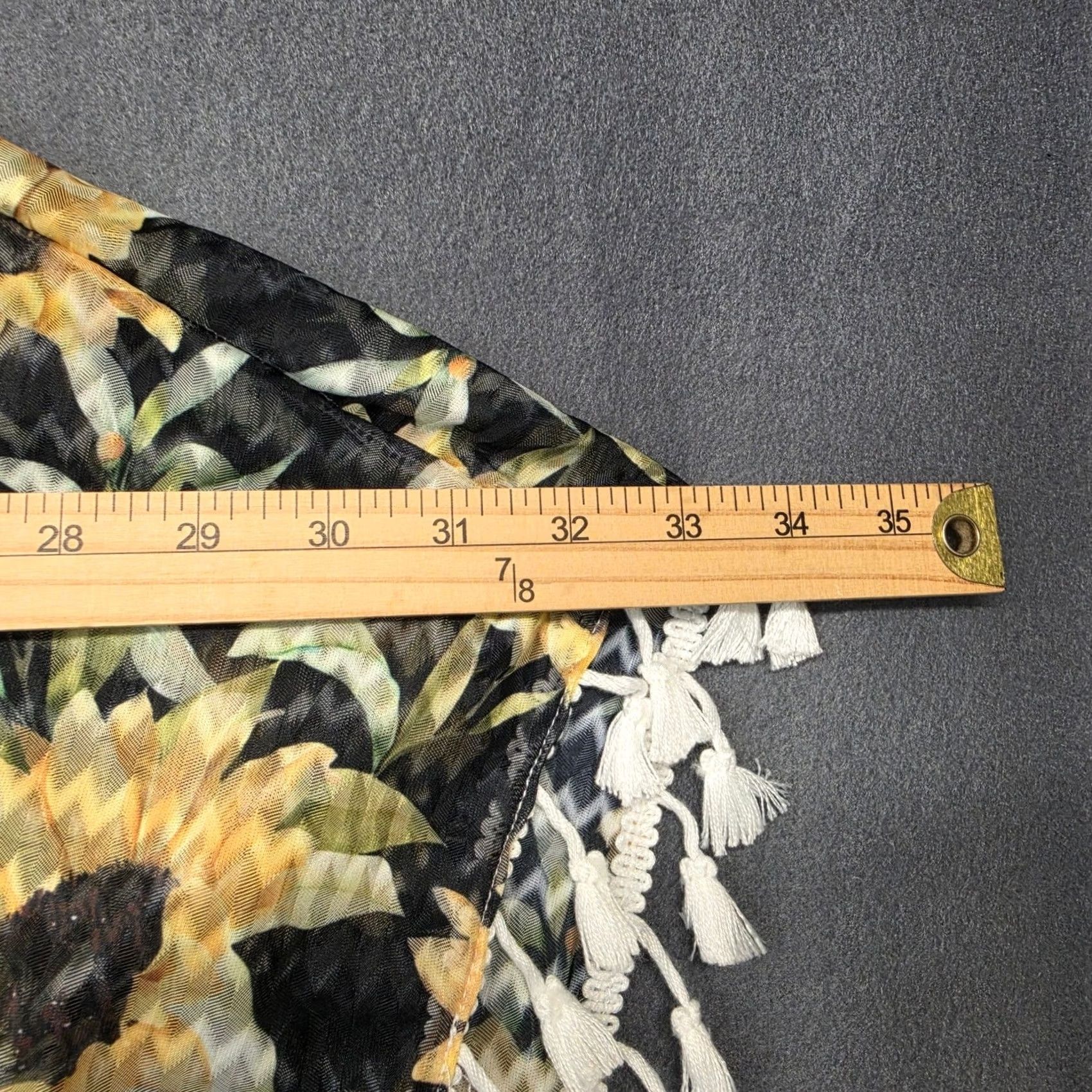 Vintage VINTAGE Sunsations Kimono Poncho Beach Cover Up Womens OS Floral Sunflower NEW Size ONE SIZE - 7 Thumbnail