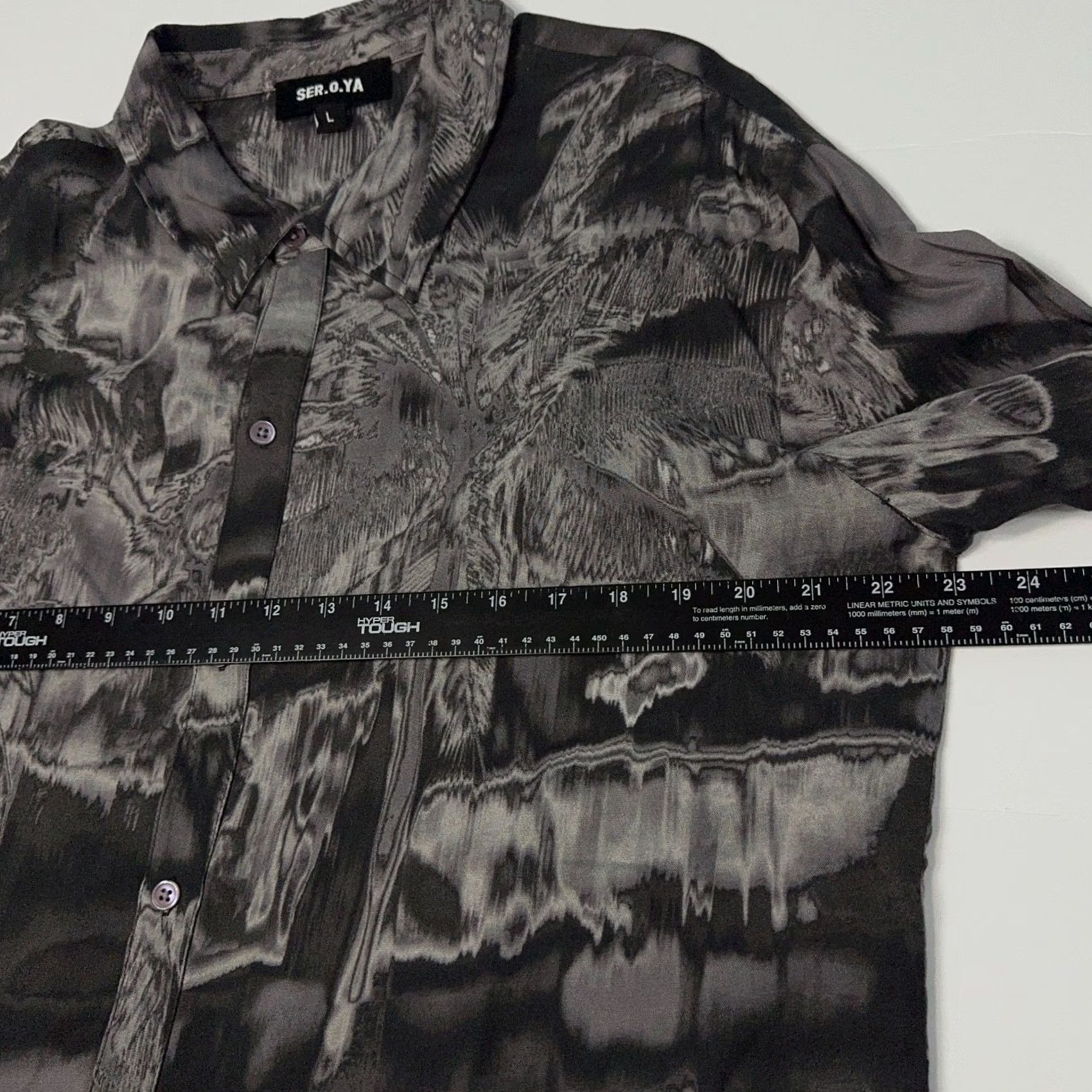 SER.O.YA Ser.O.Ya Denim Shirt Mens Size L Black Long Sleeve Button Up Designer Marcus Size US L / EU 52-54 / 3 - 8 Thumbnail
