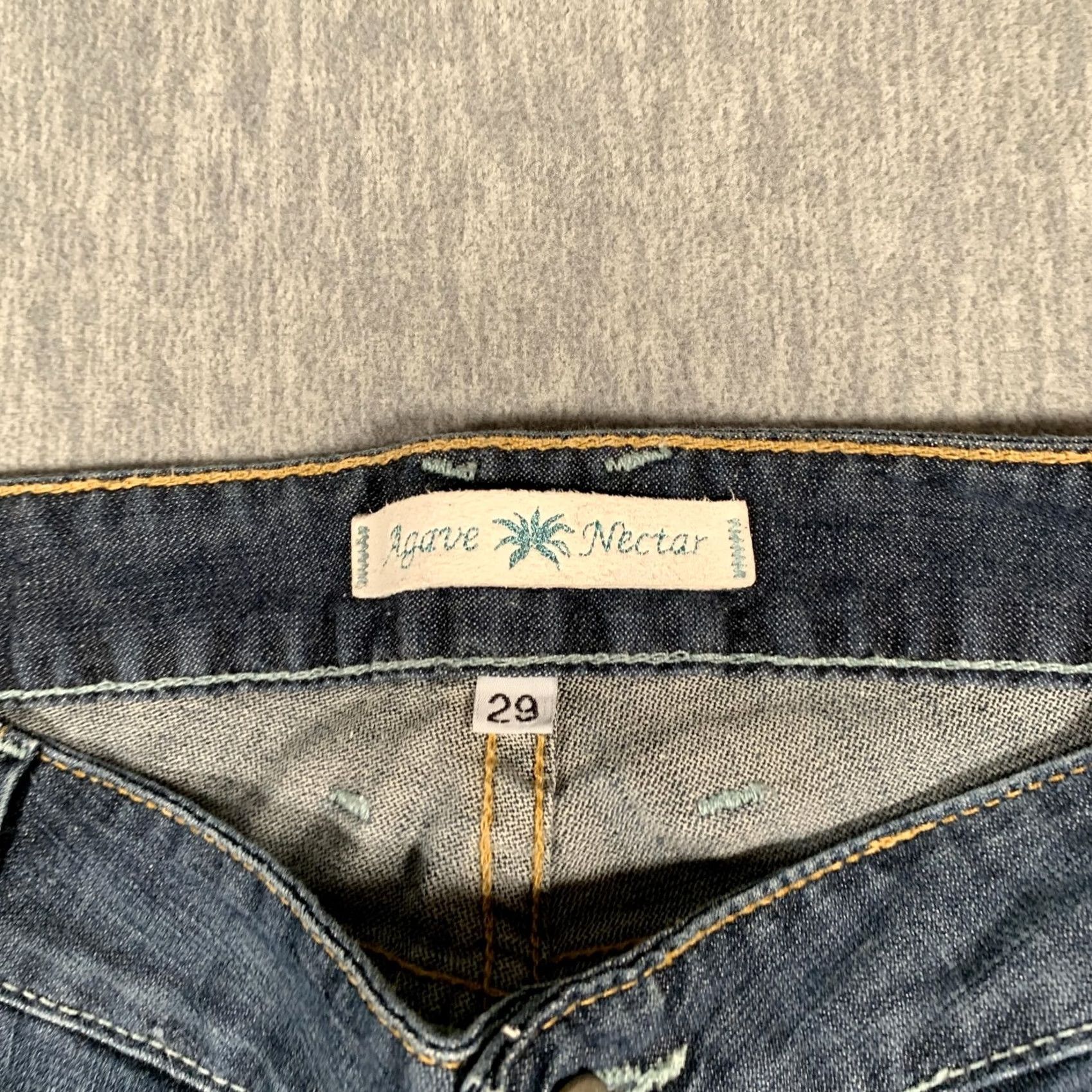 Vintage VINTAGE Agave Nectar Jeans Womens 29 La Patrona Classic Straight Trouser Tuscany Flex Size 29" - 5 Thumbnail