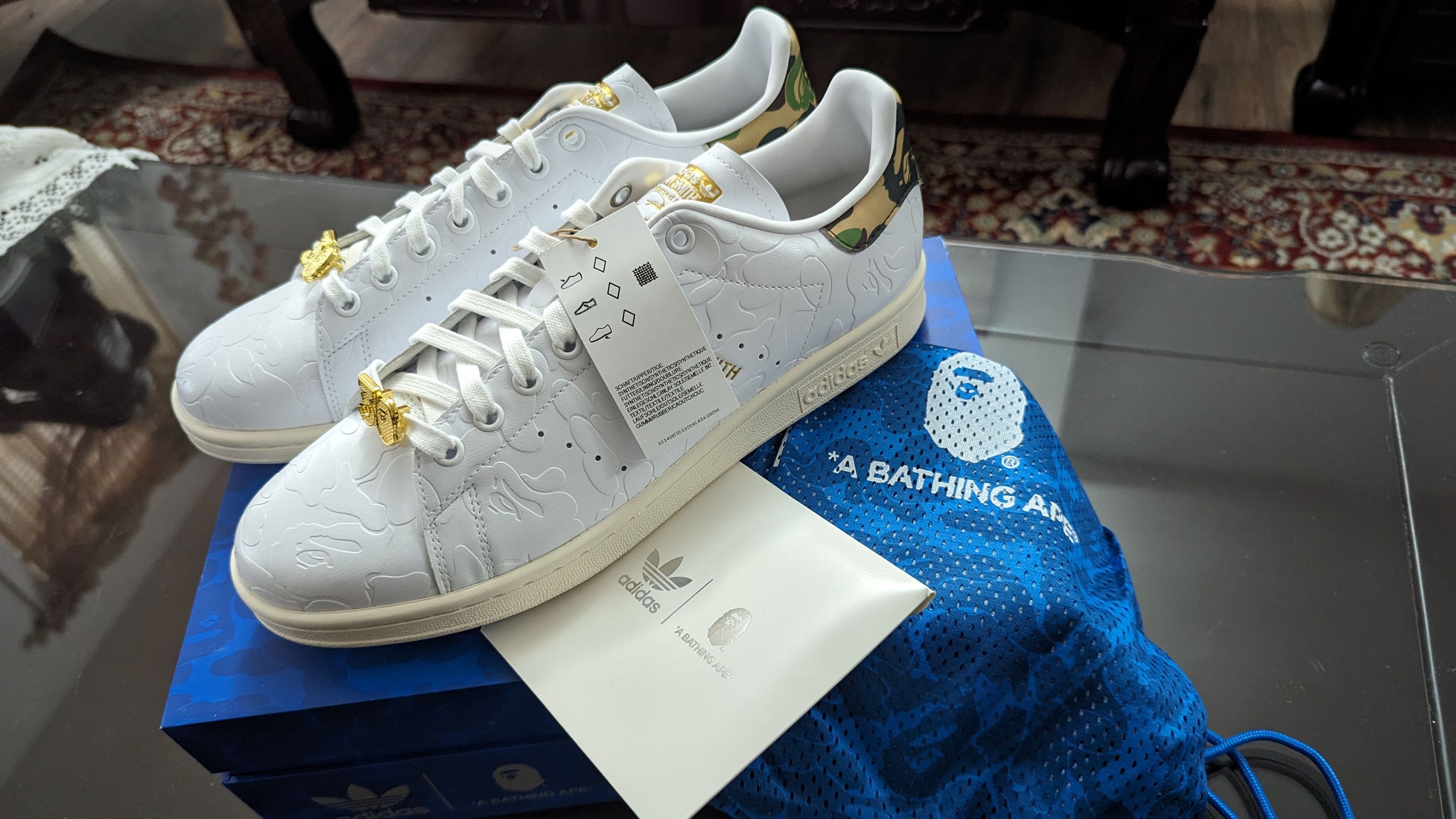 Adidas × Bape Bape + Adidas Stan Smith Size US 9.5 / EU 42-43 - 1 Thumbnail