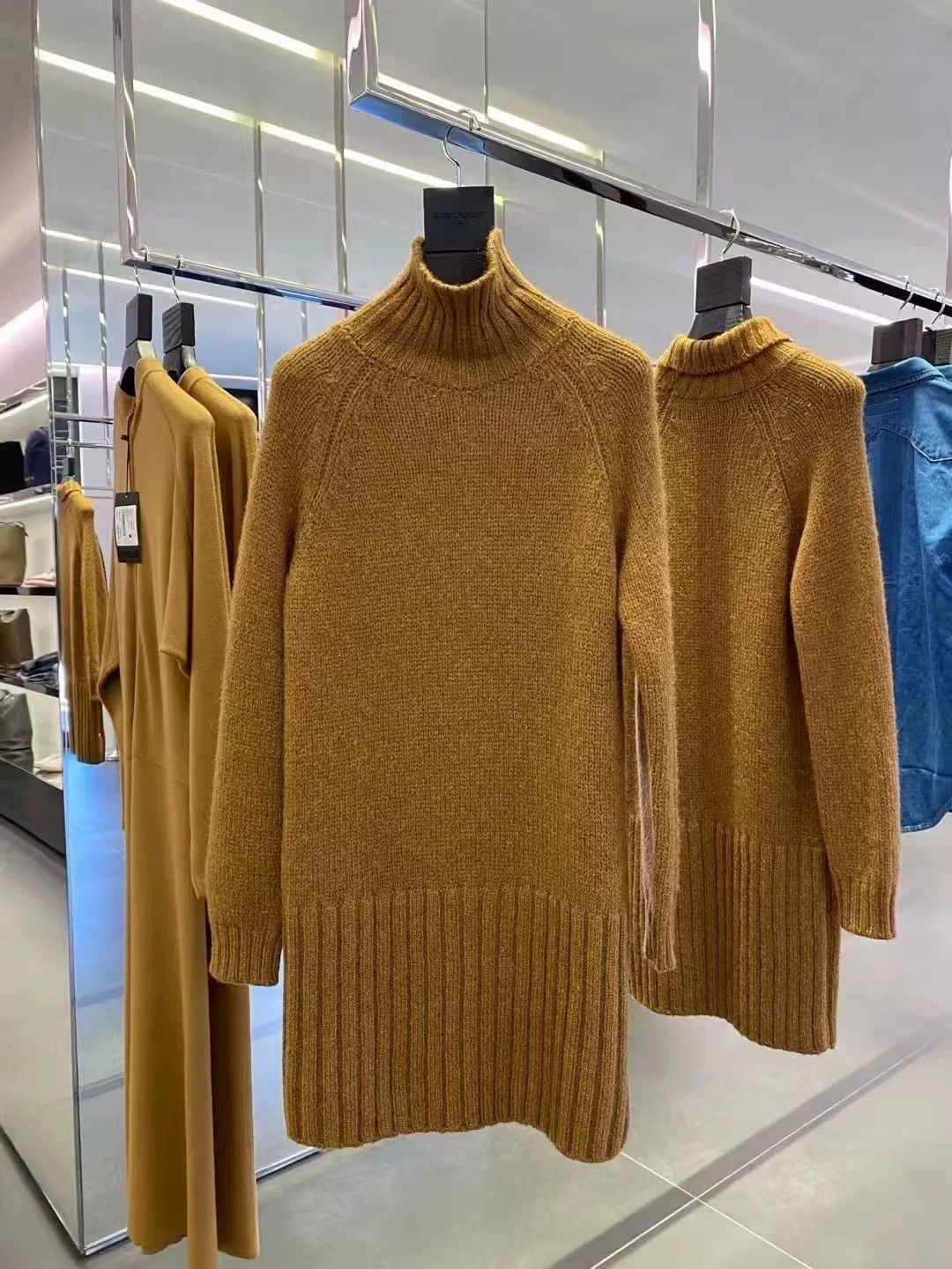 Saint Laurent Paris Saint Laurent Brown Turtleneck Sweater Size S / US 4 / IT 40 - 1 Thumbnail