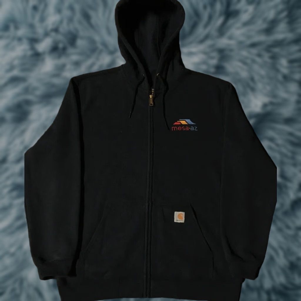 Carhartt VINTAGE Carhartt Faded Zip Hoodie L Grunge Biker Skate Surf WIP Trucker Jacket 90s Size US L / EU 52-54 / 3 - 1 Thumbnail