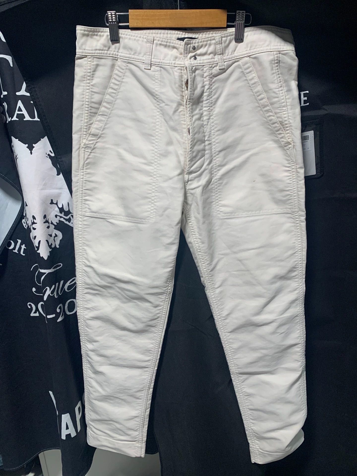 Tom Ford Tomford Off-White Chinos High-Waist Slim Fit W31 Size US 31 - 1 Thumbnail