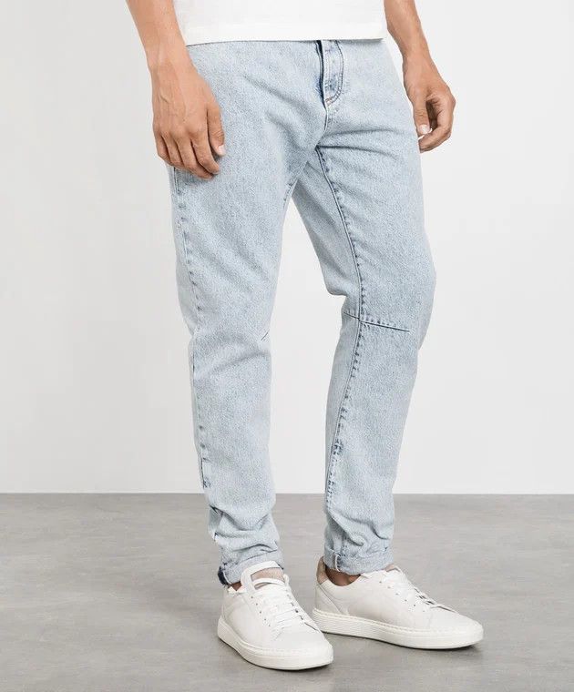 image of Brunello Cucinelli O1W1Db10424 Denim Pants In Open Blue, Men's (Size 40)