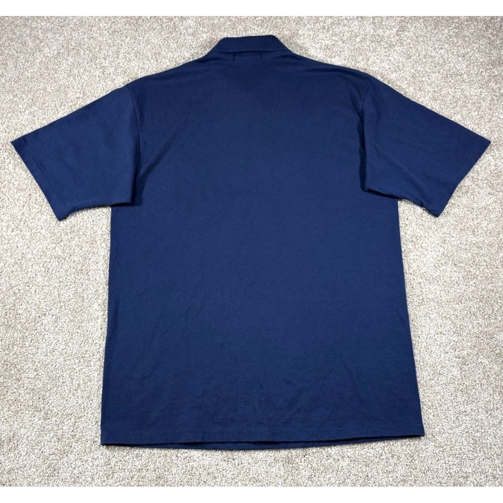 Jerzees VINTAGE JERZEES Polo Shirt Swan Boat Club Navy Blue USA Made • Size Medium Mens Polo Shirt Navy Blue 80s 90s Retro Size US M / EU 48-50 / 2 - 5 Thumbnail