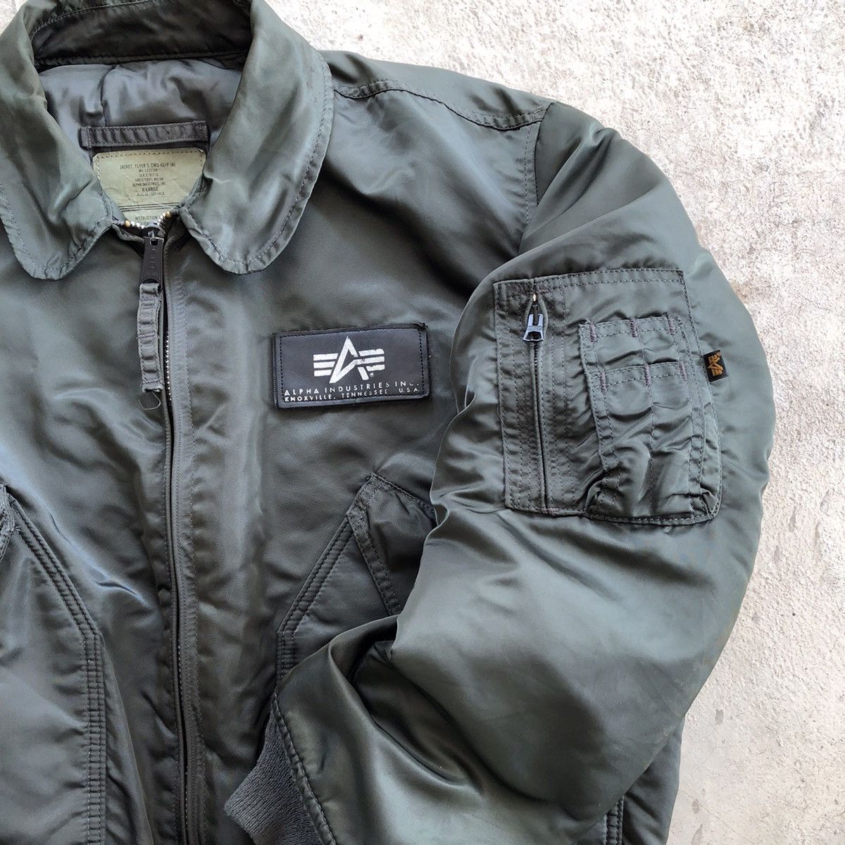 Alpha Industries Vintage ALPHA INDUSTRIES CWU-45 Bomber Jacket Size US XL / EU 56 / 4 - 5 Thumbnail