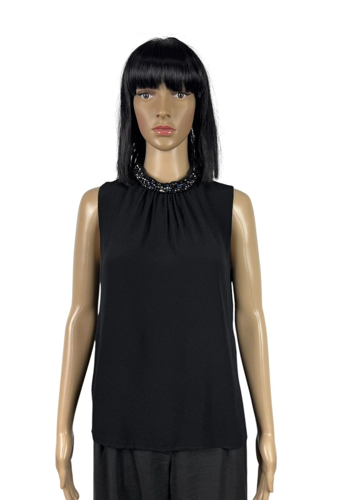Sandro Sandro Sleeveless Top Acetate Decorated size 1 Size S / US 4 / IT 40 - 1 Thumbnail