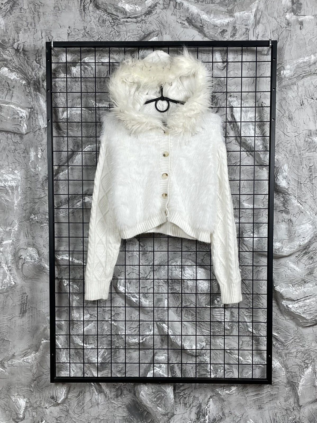 If Six Was Nine Y2K Vintage Soft Fur Cropped Jacket Grunge LGB Japanese Vibe Size M / US 6-8 / IT 42-44 - 1 Thumbnail