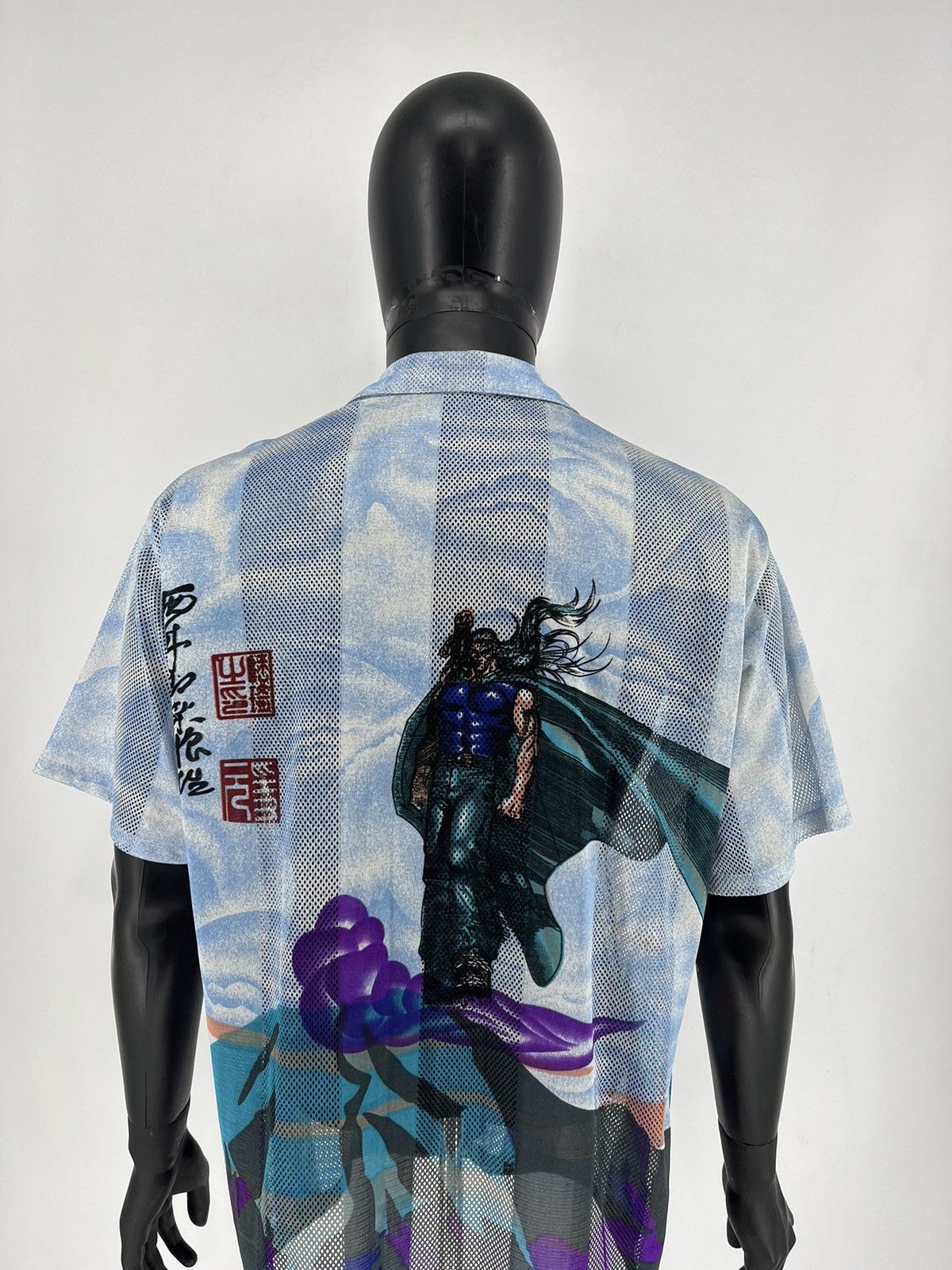 Japanese Brand Vintage Japanese Style Short Sleeve Mesh Shirt Streetwear Size US L / EU 52-54 / 3 - 9 Thumbnail