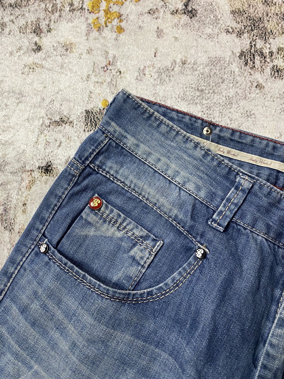 Andy Warhol × Le Grande Bleu (L.G.B.) Y2K Andy Warhol Short Pants Size US 32 / EU 48 - 7 Thumbnail