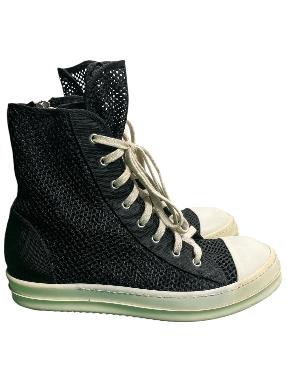 Rick Owens Drkshdw Rick Owens SS14 DRKSHDW Mesh Ramone Sneakers Size US 9 / EU 42 - 3 Thumbnail