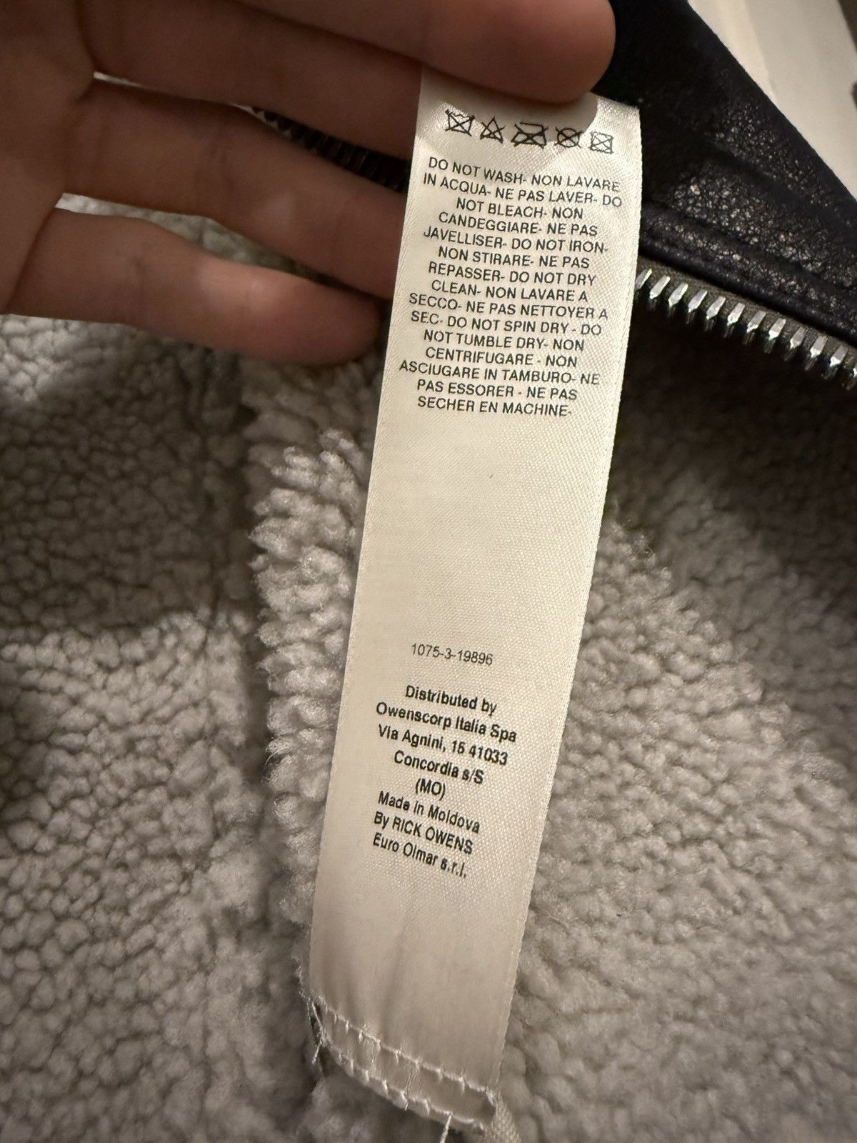 Rick Owens Shearling Bauhaus Leather Jacket Strobe F/W22 Size US L / EU 52-54 / 3 - 6 Thumbnail
