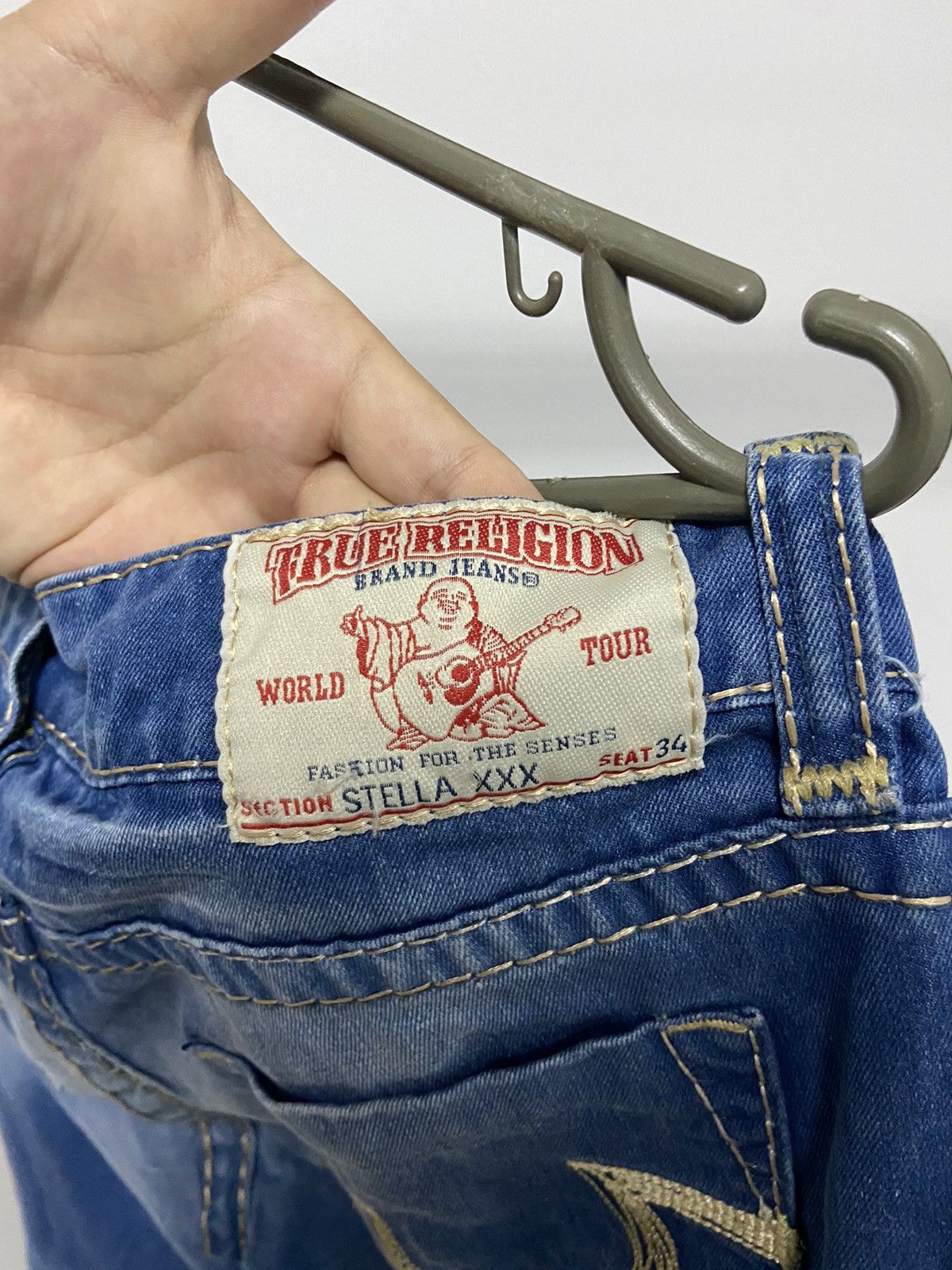 True Religion × Vintage True Religion jeans Pants Selvedge Vintage Y2K Logo Pocket Size US 31 - 6 Thumbnail