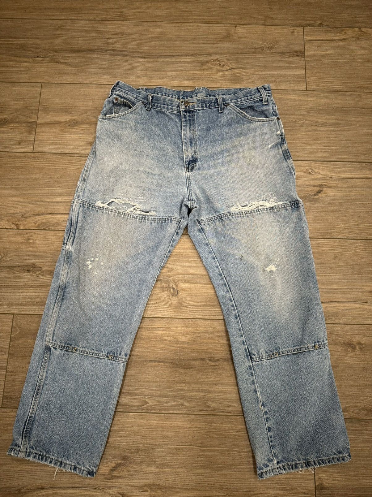 Dickies × Vintage Vintage dickie distressed double knees Size US 38 / EU 54 - 1 Thumbnail