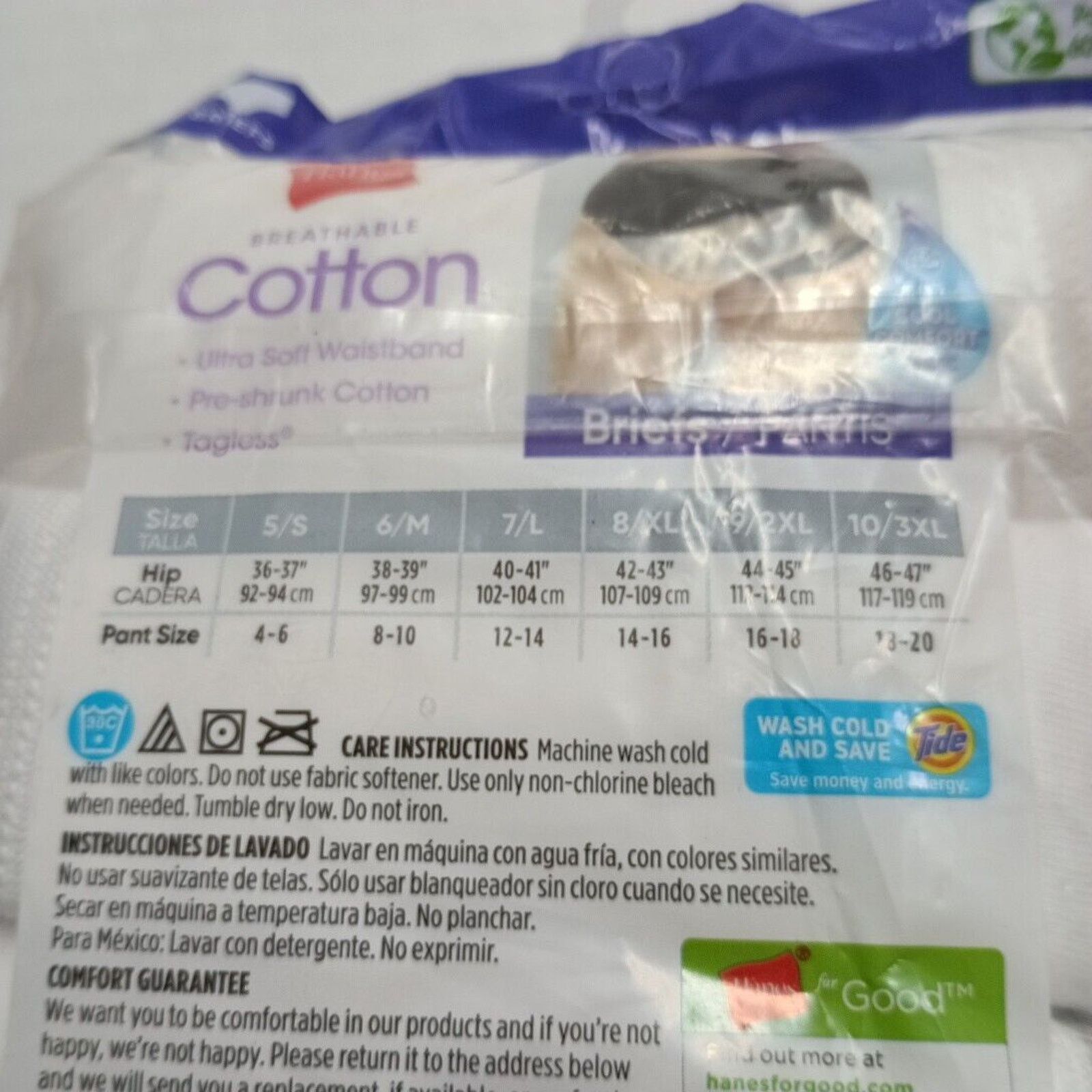 Hanes Hanes Women's 10-Pack Cotton Briefs Panties Size 8/XL White Size ONE SIZE - 7 Thumbnail