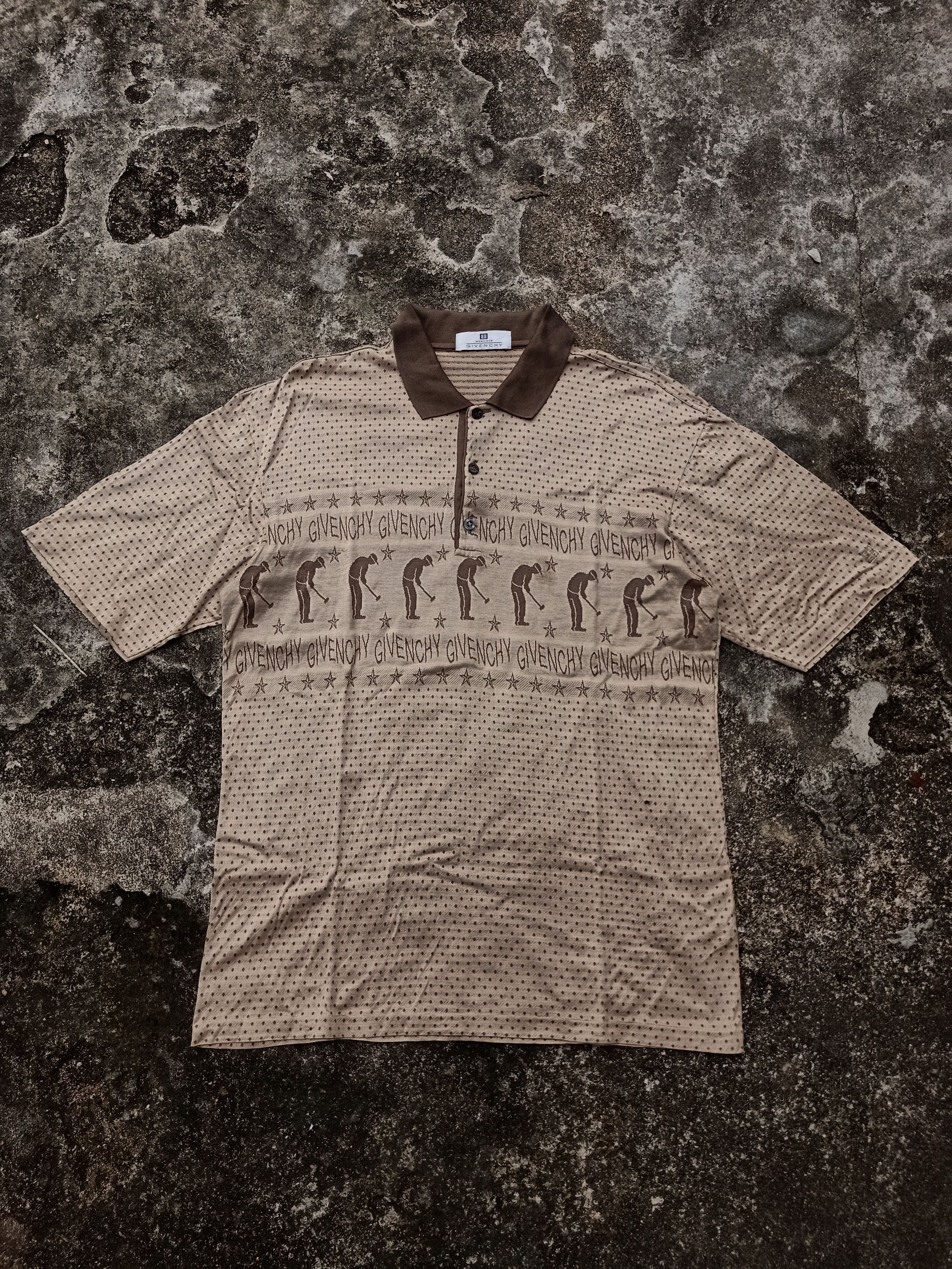 image of Vintage Givenchy Golf Polo Shirt in Brown, Men's (Size Medium)