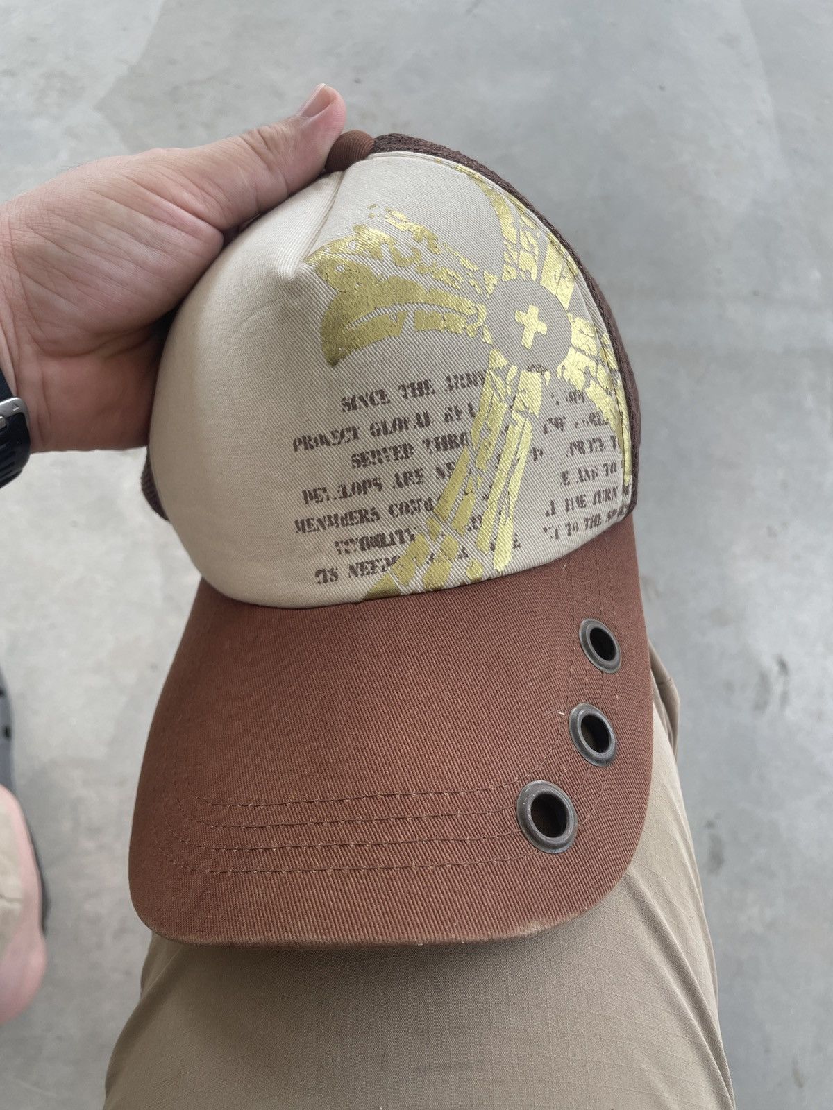 Japanese Brand VINTAGE CROSS PUNK POEMS CAP Size ONE SIZE - 2 Thumbnail