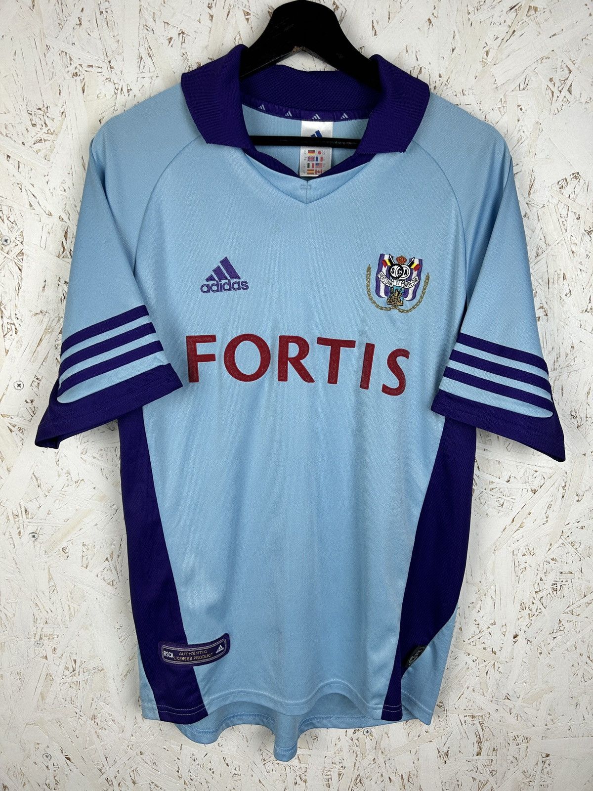 00s Adidas RSC Anderlecht 2001/02 Away Kit Soccer Jersey M