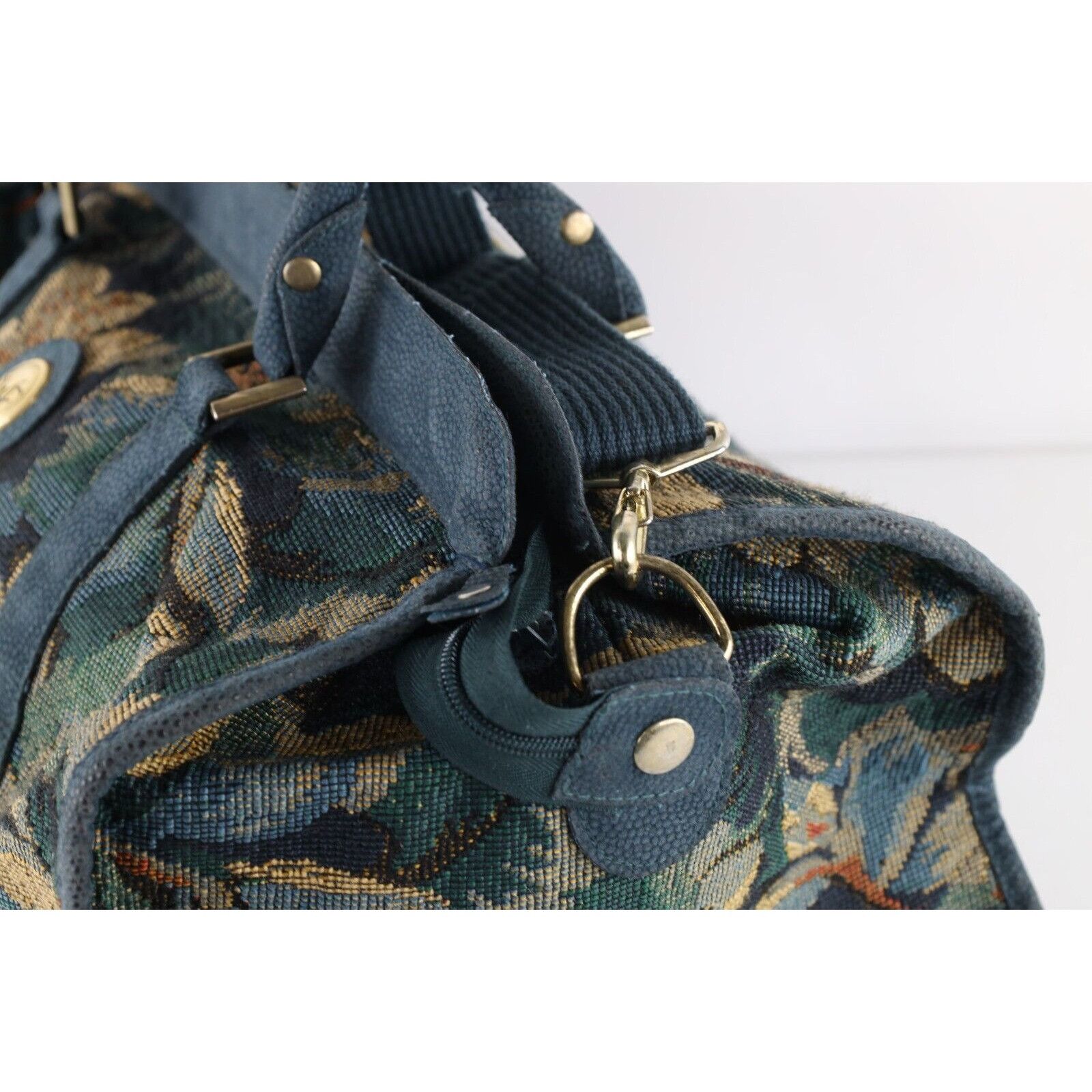 Diane von Furstenberg × Vintage Vintage 90s Diane von Furstenberg DVF Suede Trim Flower Bag Size ONE SIZE - 6 Thumbnail