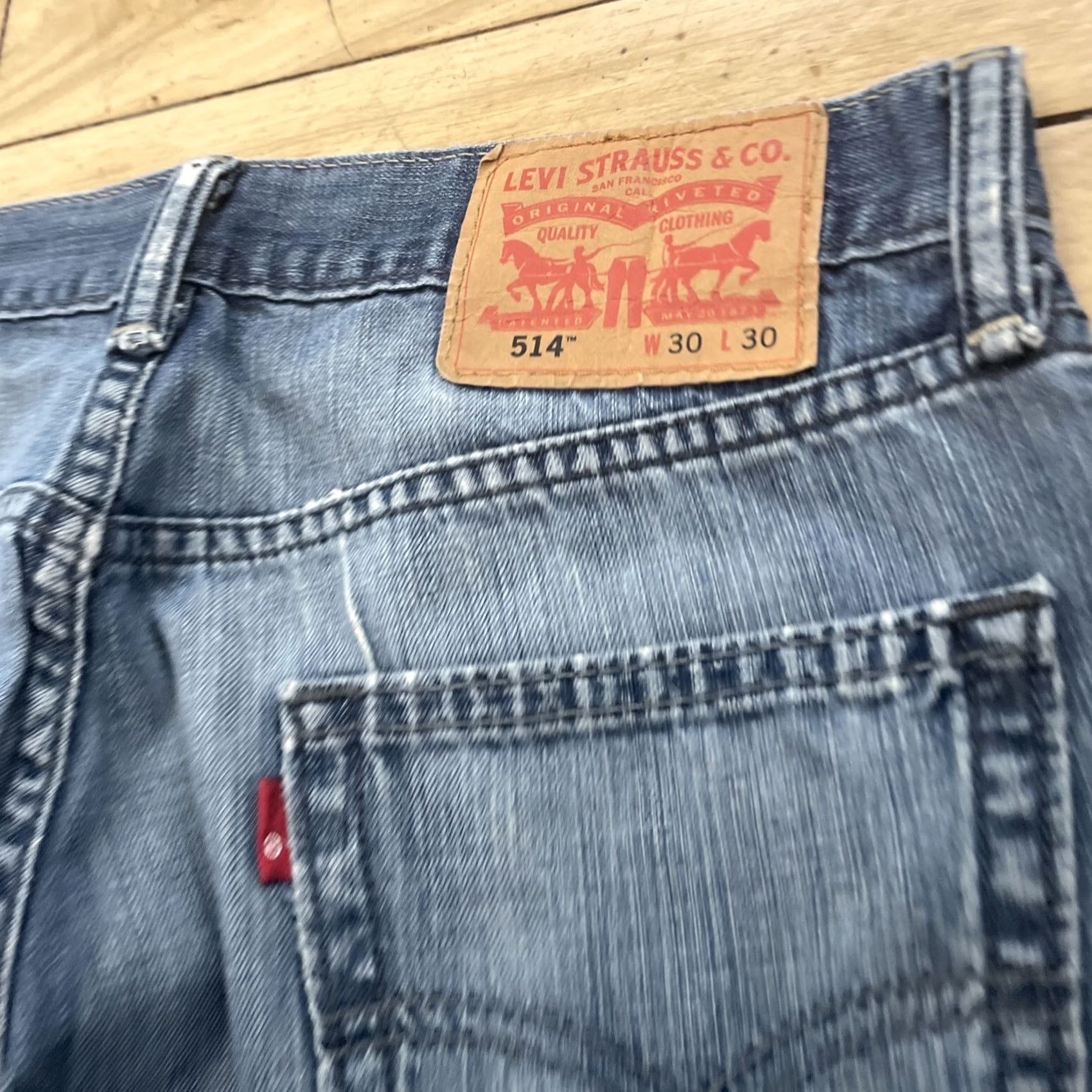 Levi's Levi's 514 Jeans Men 30x29 Slim Straight Blue Denim Skate School USA Y2k Streetwear Pants Size US 30 / EU 46 - 6 Thumbnail