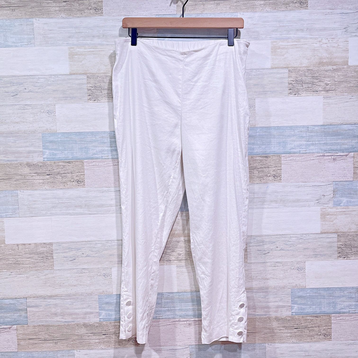 Other J Jill Linen Stretch Ankle Pants White Womens Medium Size 30" / US 8 / IT 44 - 1 Thumbnail