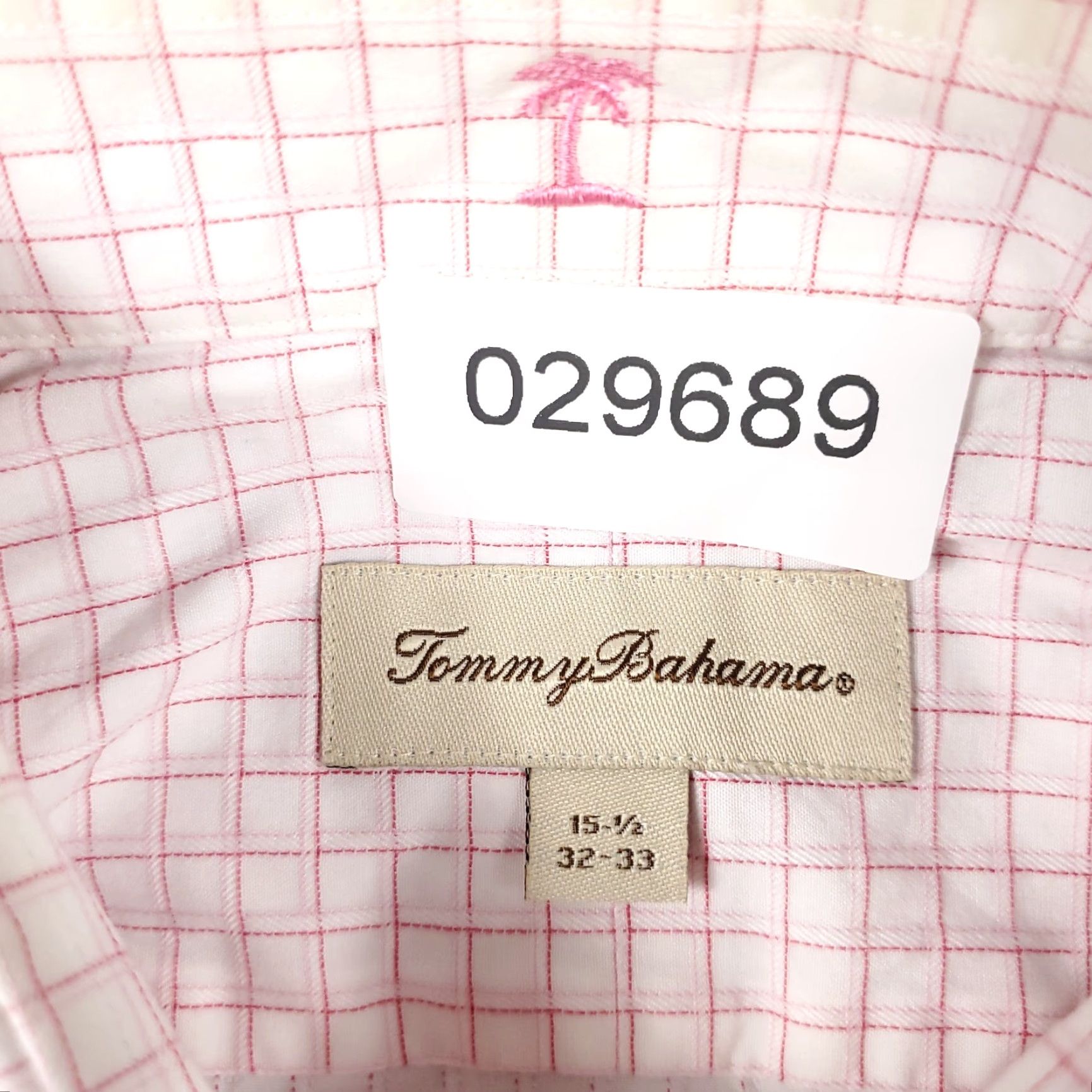 Tommy Bahama Tommy Bahama Dress Shirt Size 15.5 Pink Check Long Sleeve Casual Mens Size 40R - 8 Thumbnail