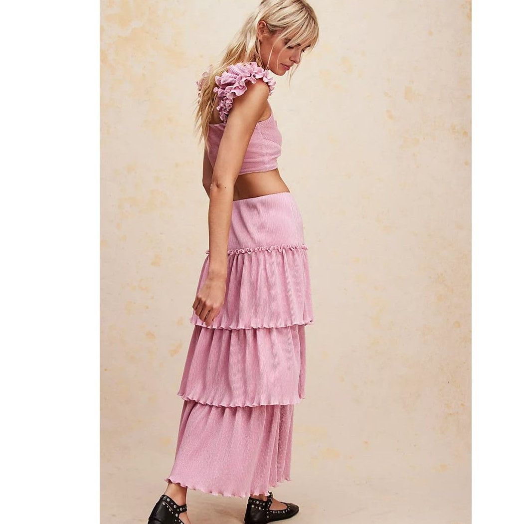 Free People New Free People Saylor Gianna Set $308 SMALL Pink Size 28" / US 6 / IT 42 - 4 Thumbnail