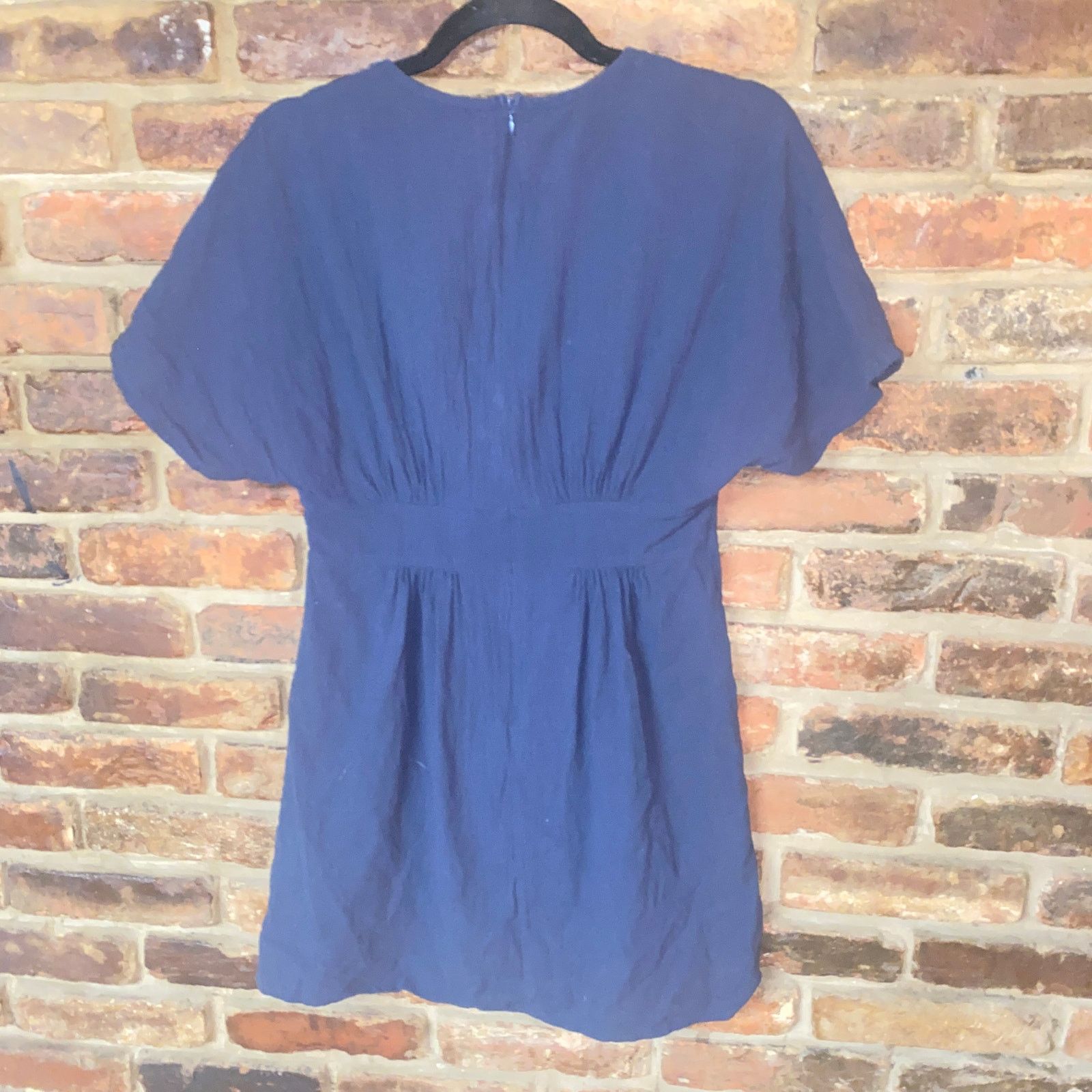 Shein Shein Navy Blue V-Neck Button Down Mini Dress Medium Size M / US 6-8 / IT 42-44 - 6 Thumbnail