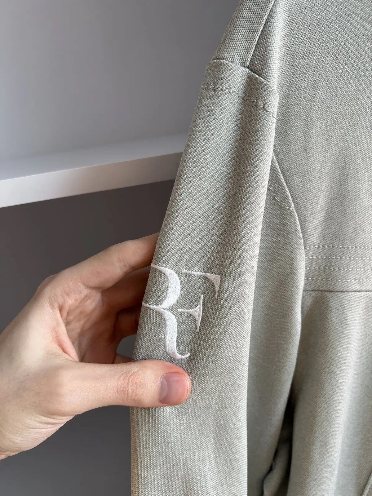Nike × Vintage Vintage RF ROGER FEDERER GRAY NIKE TENNIS RARE JACKET Size US L / EU 52-54 / 3 - 12 Thumbnail