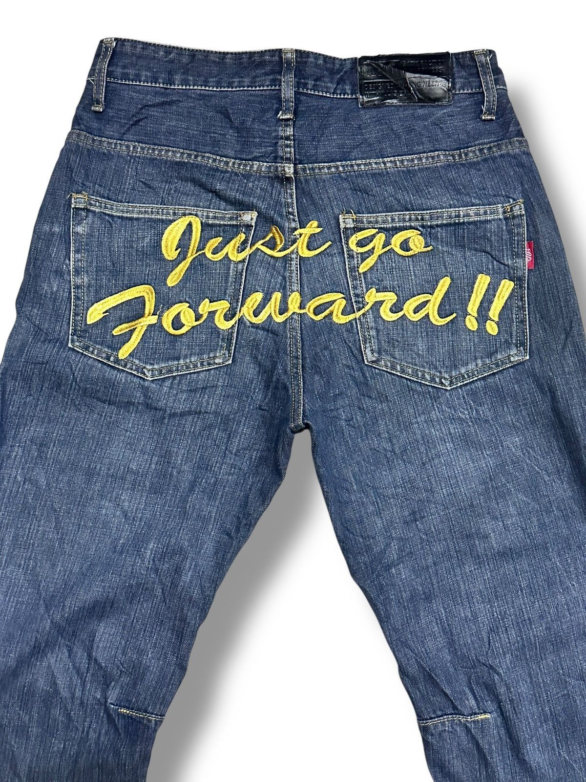 Other ill's Vintage Jeans Embroidered Baggy Loose Style Faded Wash Size US 31 - 5 Thumbnail