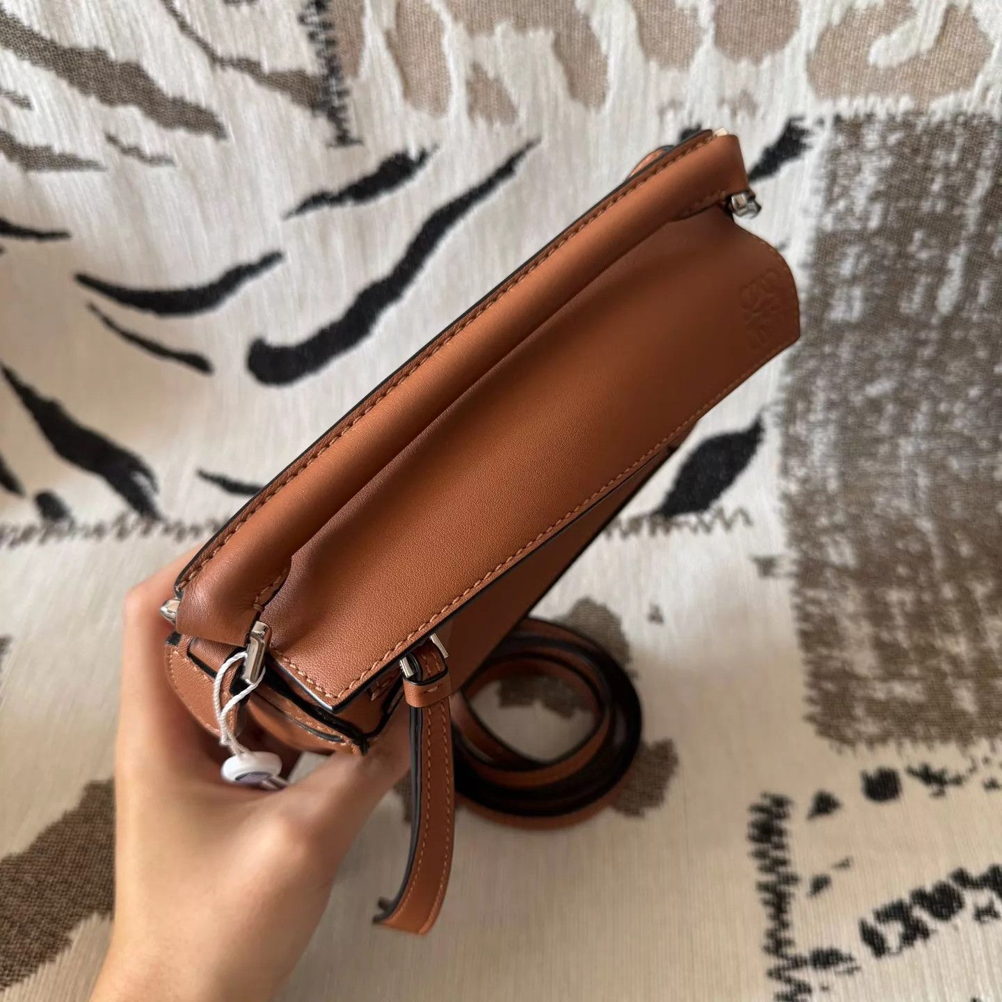 Loewe LOEWE Puzzle mini brown silver hardware like new Size ONE SIZE - 9 Thumbnail