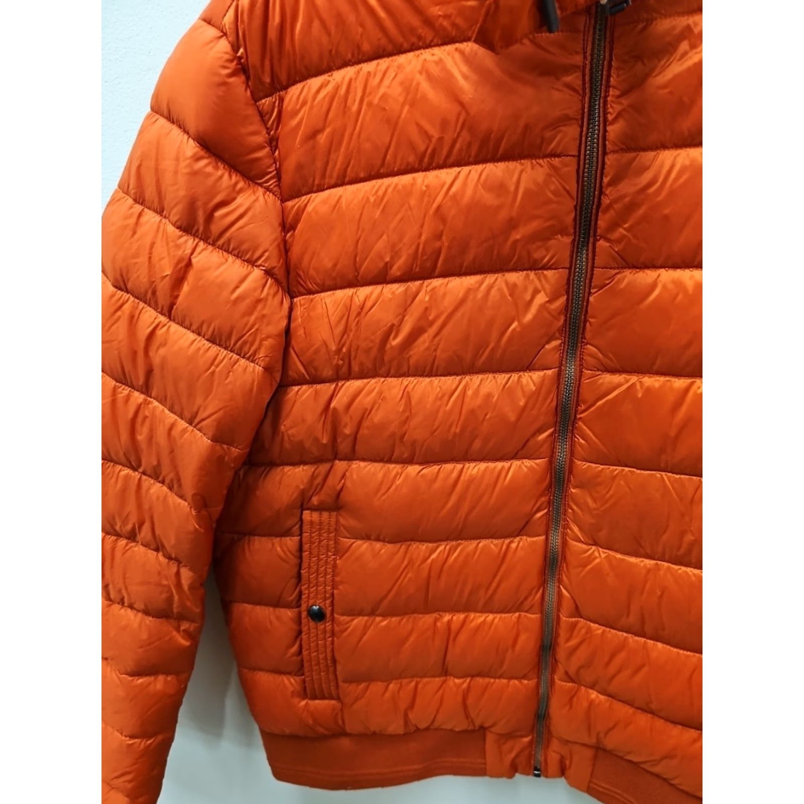 Belstaff VINTAGE? No — Belstaff Circuit Logo Down Jacket Men Orange Quilted Shell Mid-Length Full Zip 44 Size US S / EU 44-46 / 1 - 3 Thumbnail