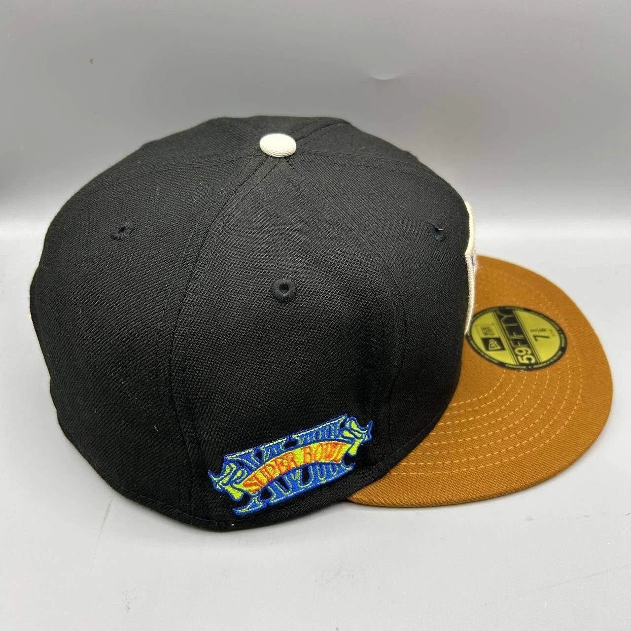 New Era Las Vegas Raiders Hat Men 7 3/8 Black Brown NFL Fitted Cap Size ONE SIZE - 1 Thumbnail