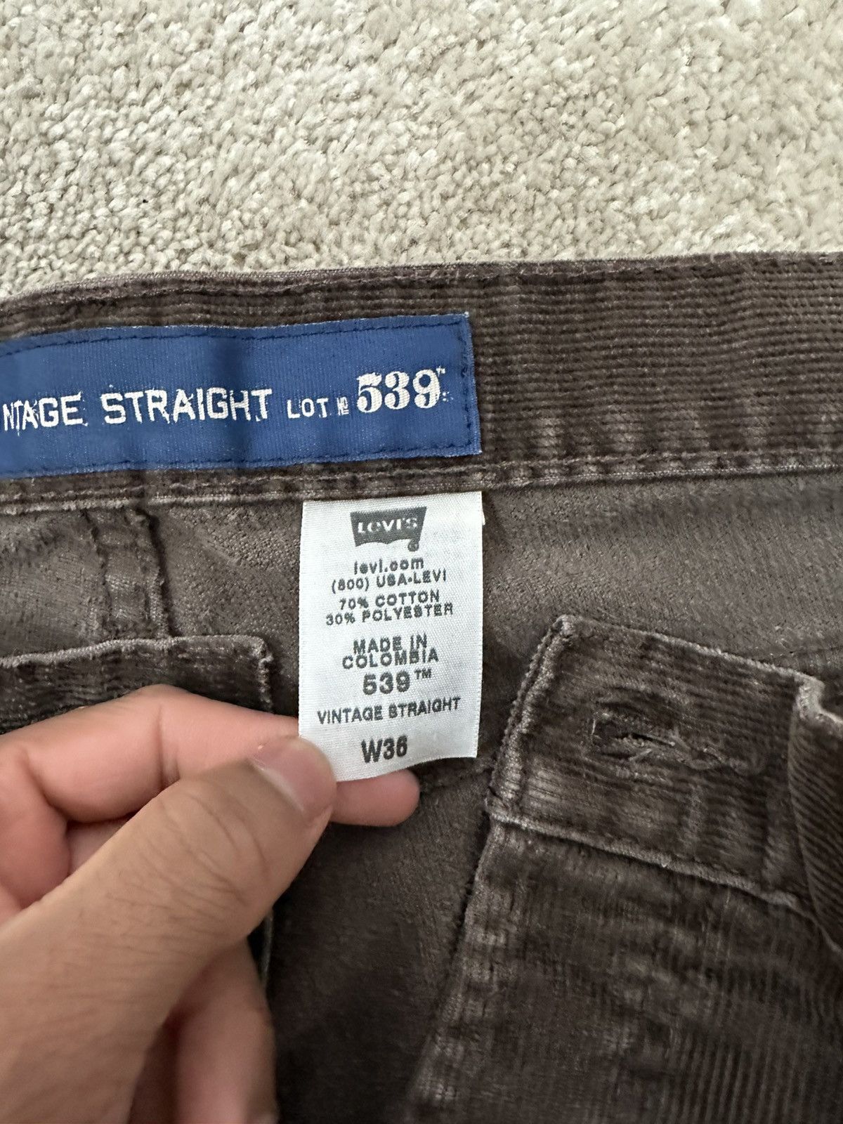 Levi's × Levi's Vintage Clothing × Vintage Vintage Levi’s 539 Corduroy White Tab shorts Size US 36 / EU 52 - 6 Thumbnail