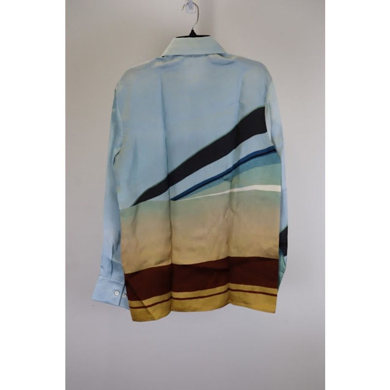 Jil Sander o1rshd1 Gas Station Print on Fluid Viscose Shirt Multicolor Size US S / EU 44-46 / 1 - 7 Thumbnail